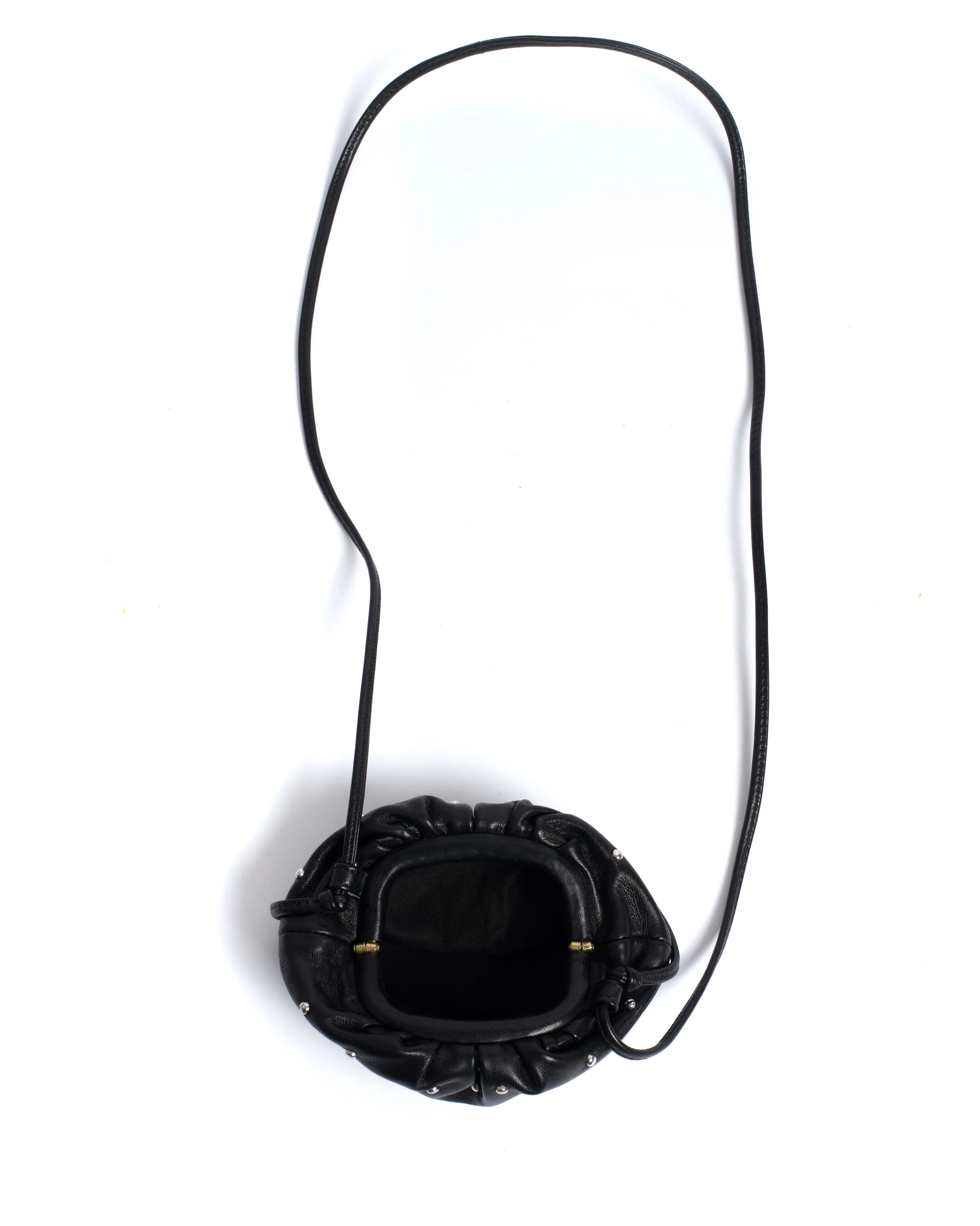 Enuice petite purse Stud-embellished silky lamb Black & silver sold by Anonymous Copenhagen product image thumbnail 3