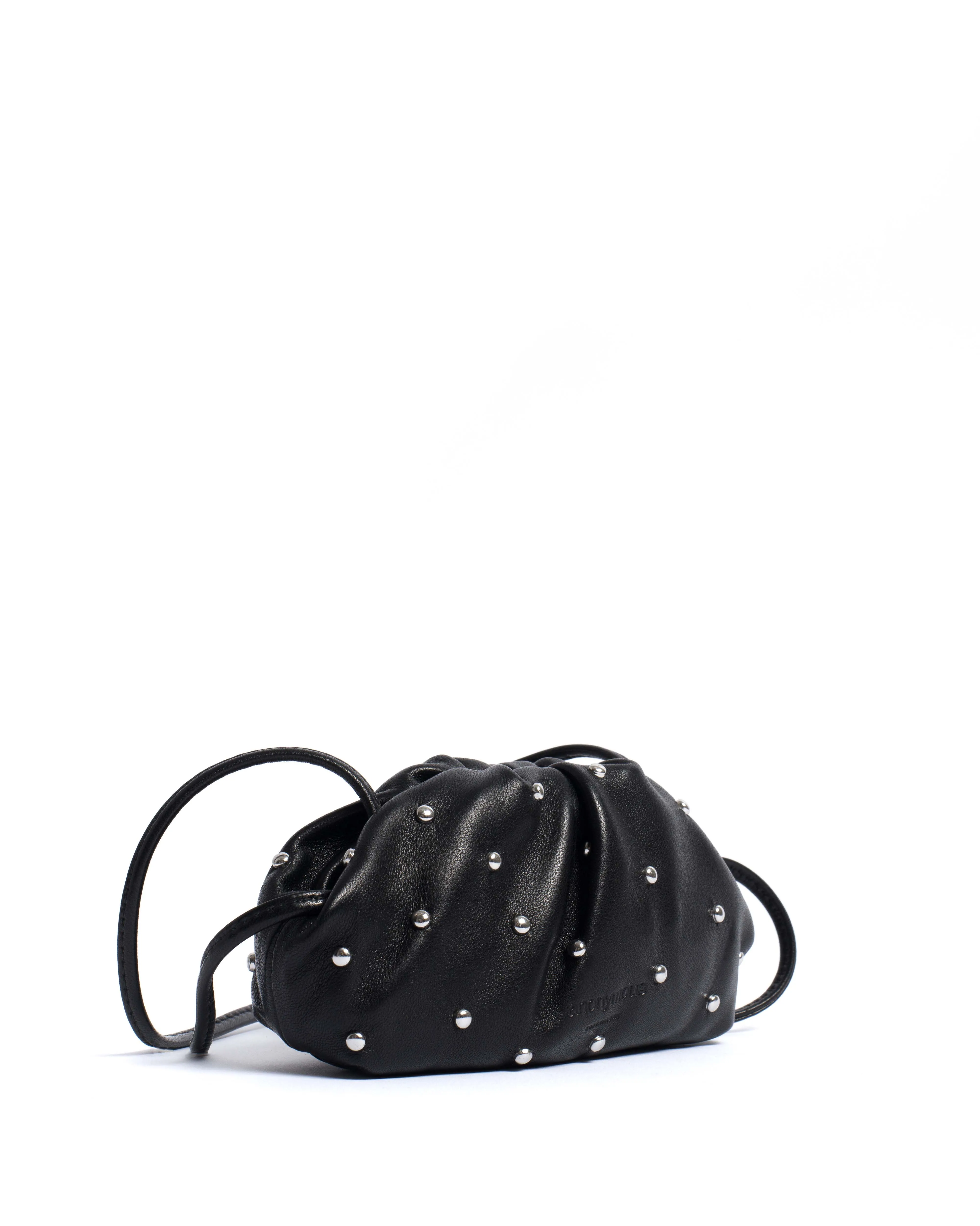 Enuice petite purse Stud-embellished silky lamb Black & silver sold by Anonymous Copenhagen product image thumbnail 2
