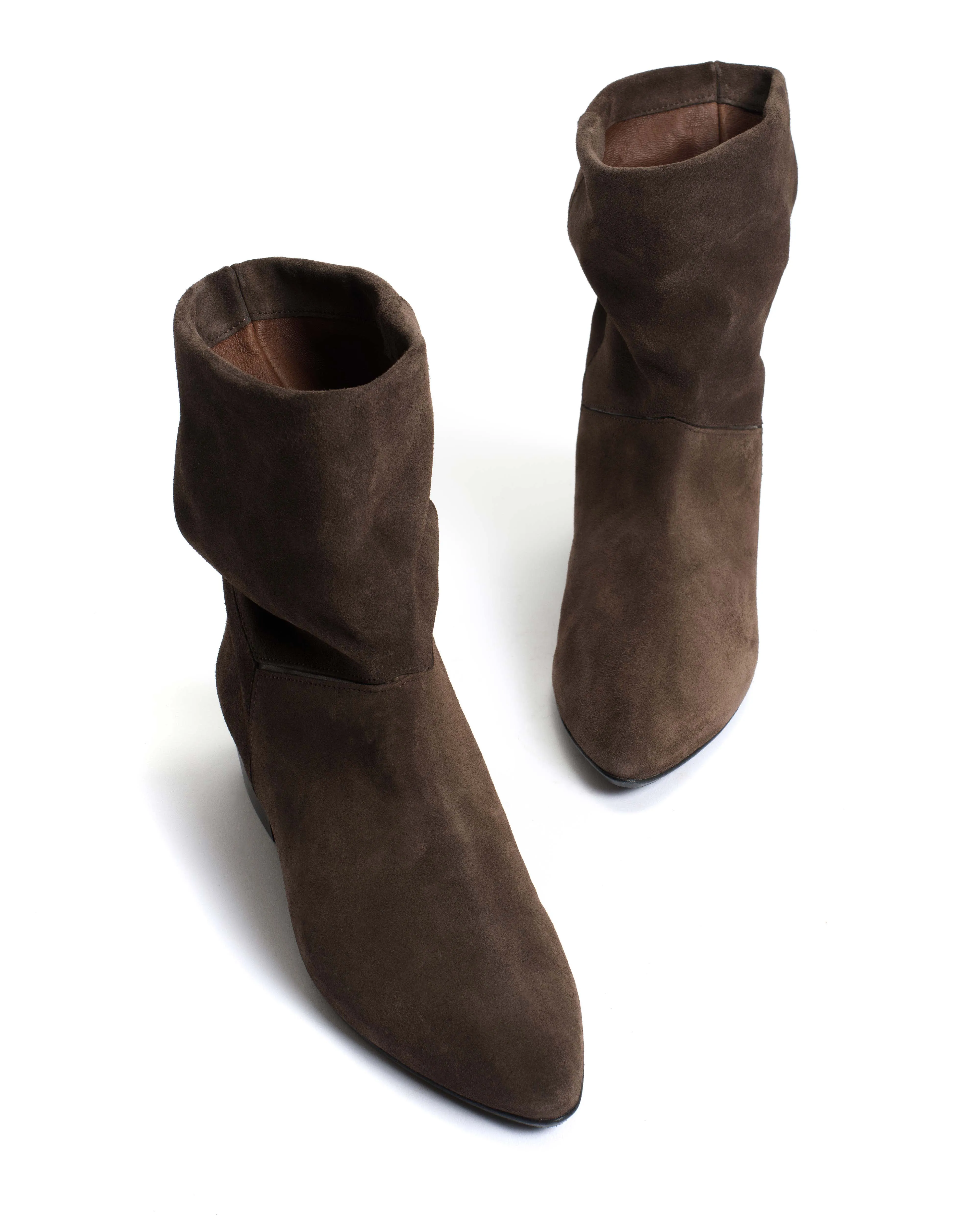 Jassi 20 Calf suede & sleek leather Coffee brown & dark taupe sold by Anonymous Copenhagen product image thumbnail 5