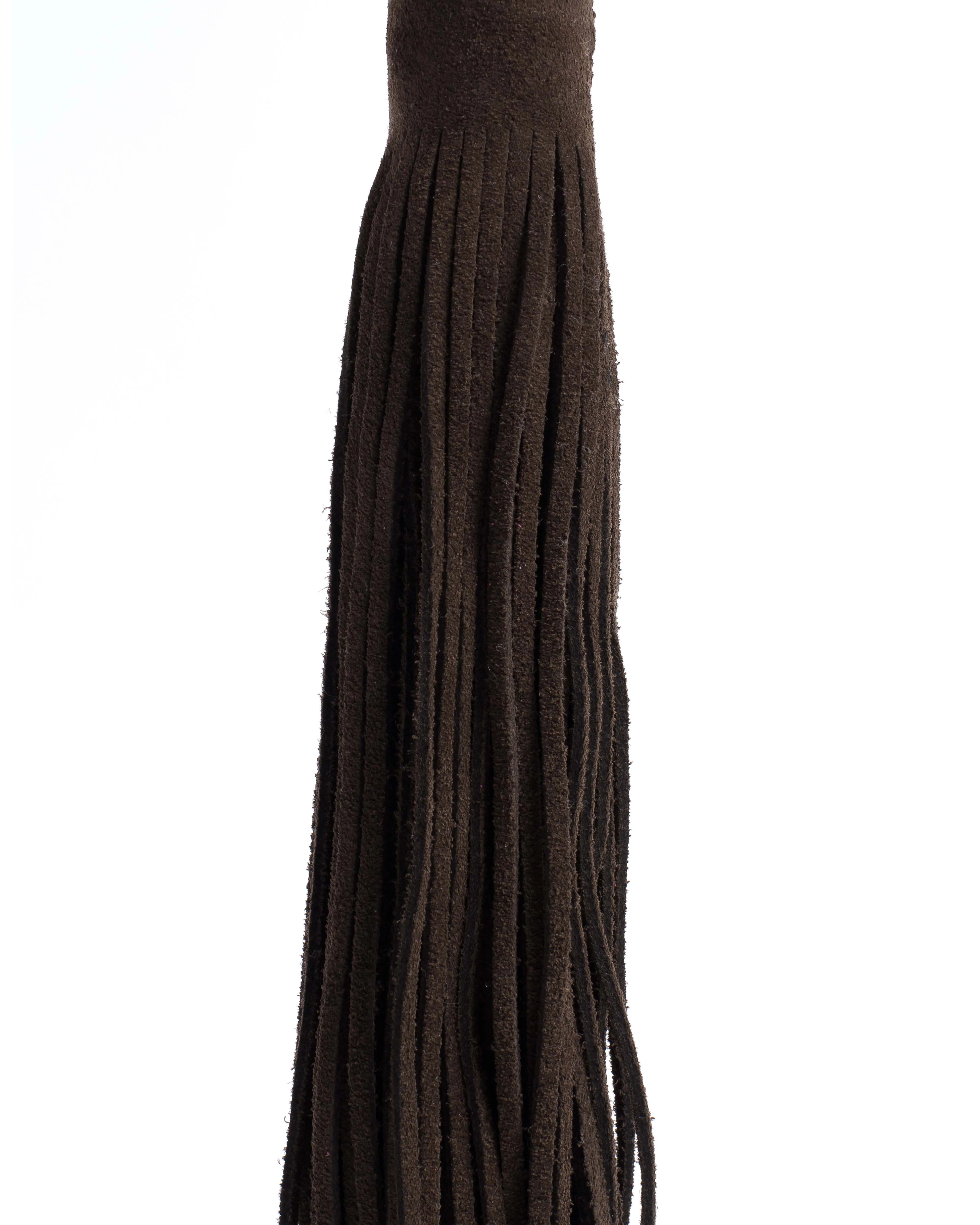 Langley fringe keyring Calf suede Coffee brown sold by Anonymous Copenhagen product image thumbnail 3