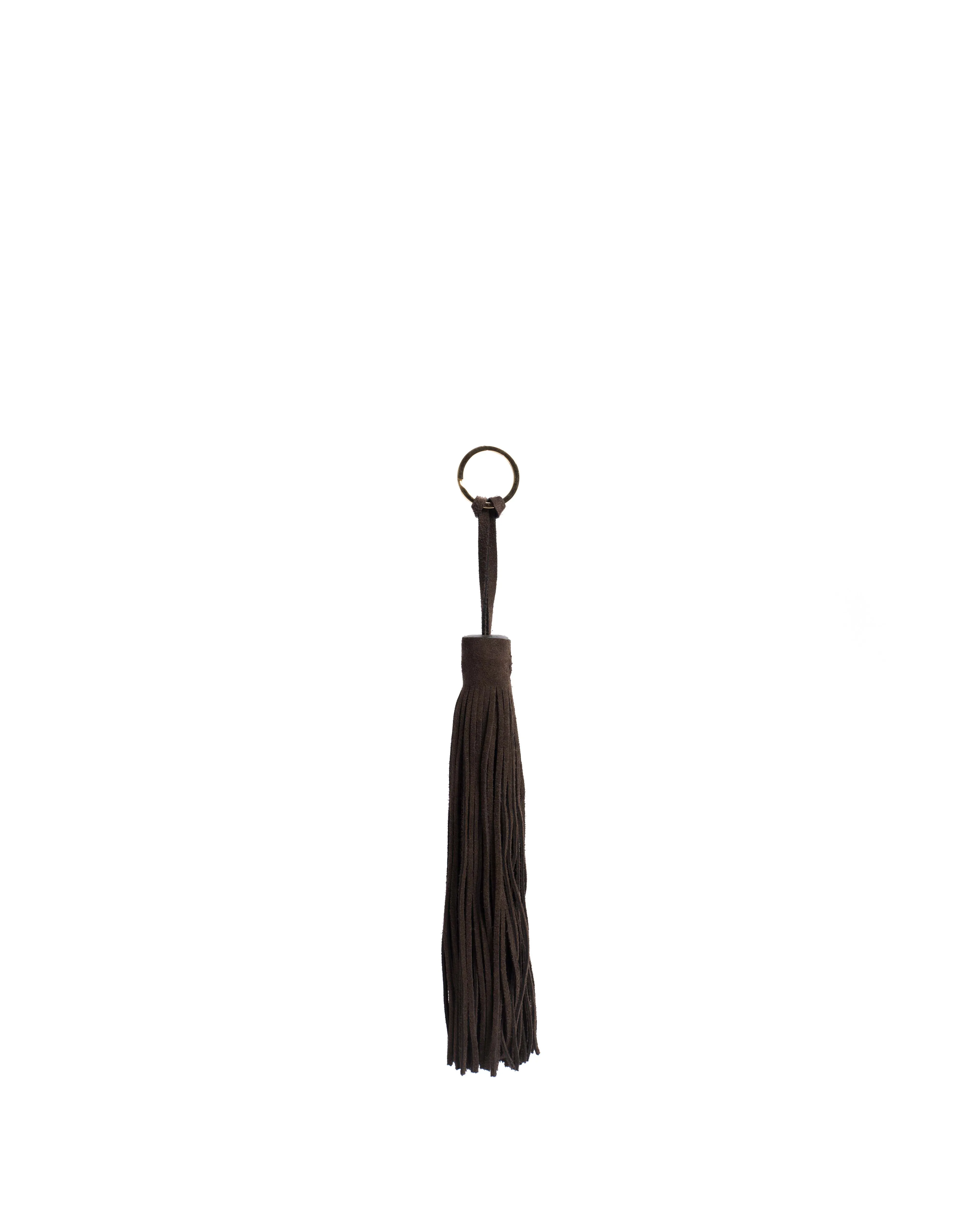 Langley fringe keyring Calf suede Coffee brown sold by Anonymous Copenhagen product image thumbnail 2