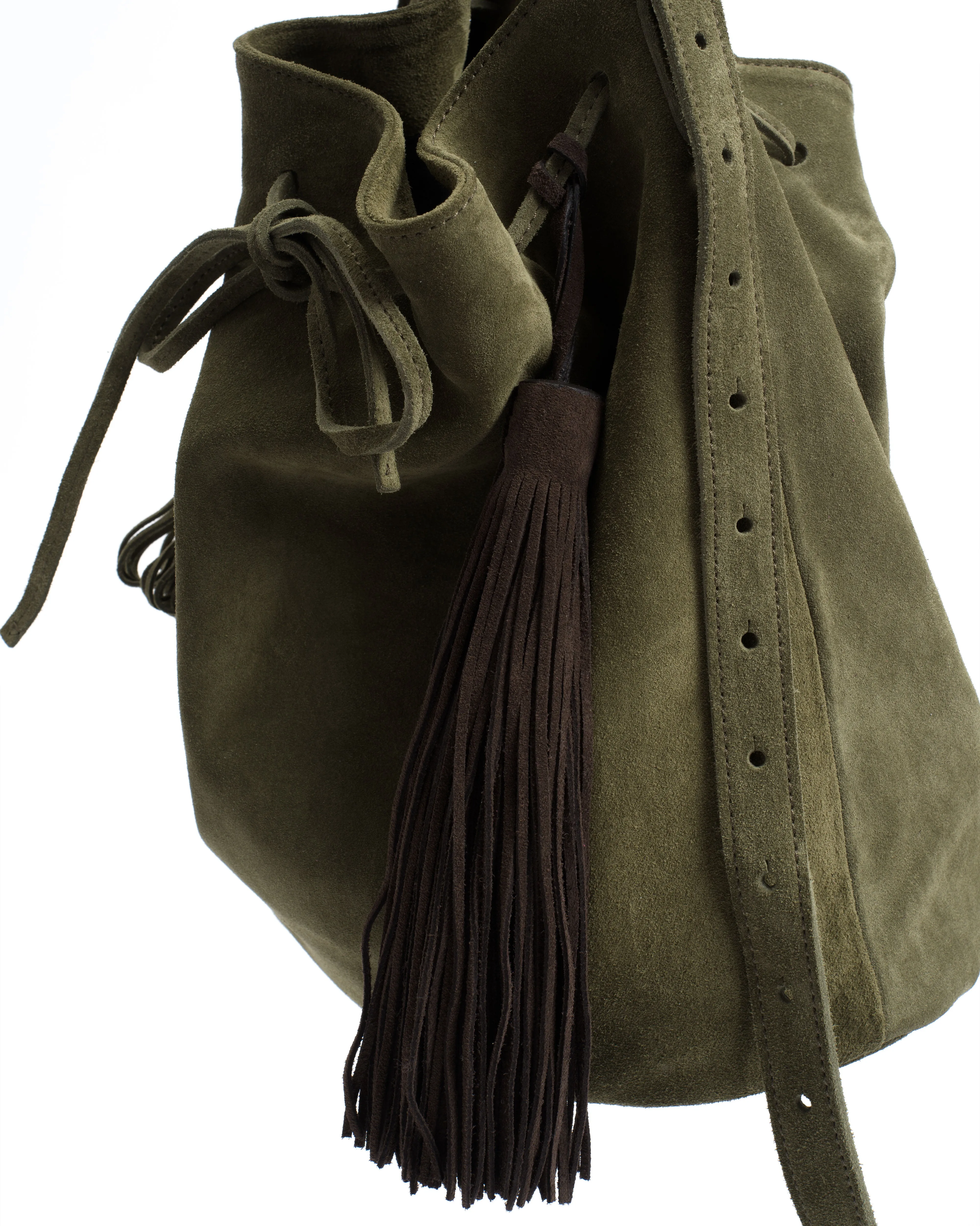 Langley fringe keyring Calf suede Coffee brown sold by Anonymous Copenhagen product image thumbnail 4