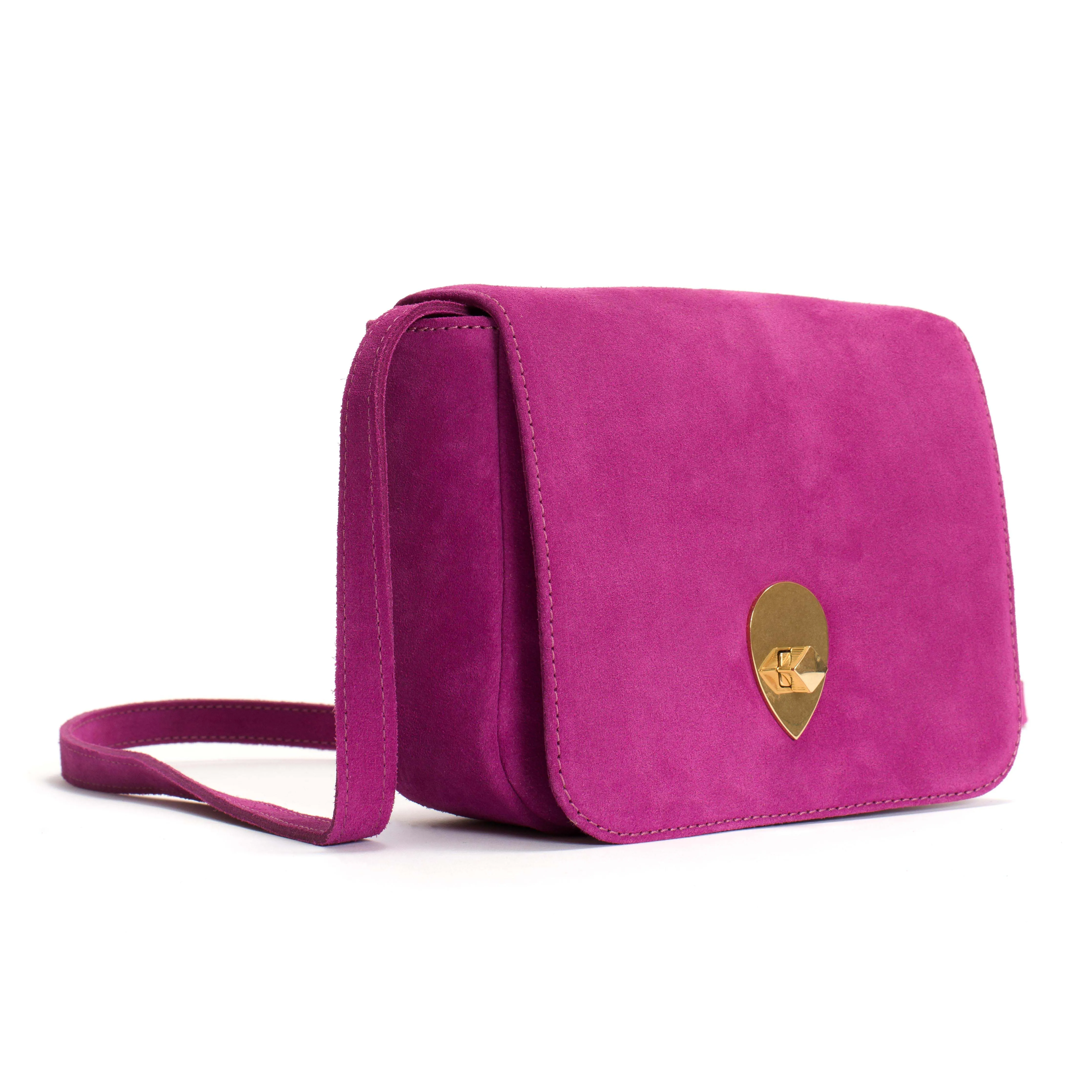 Nielle petite crossover bag Calf suede Raspberry sold by Anonymous Copenhagen product image thumbnail 2