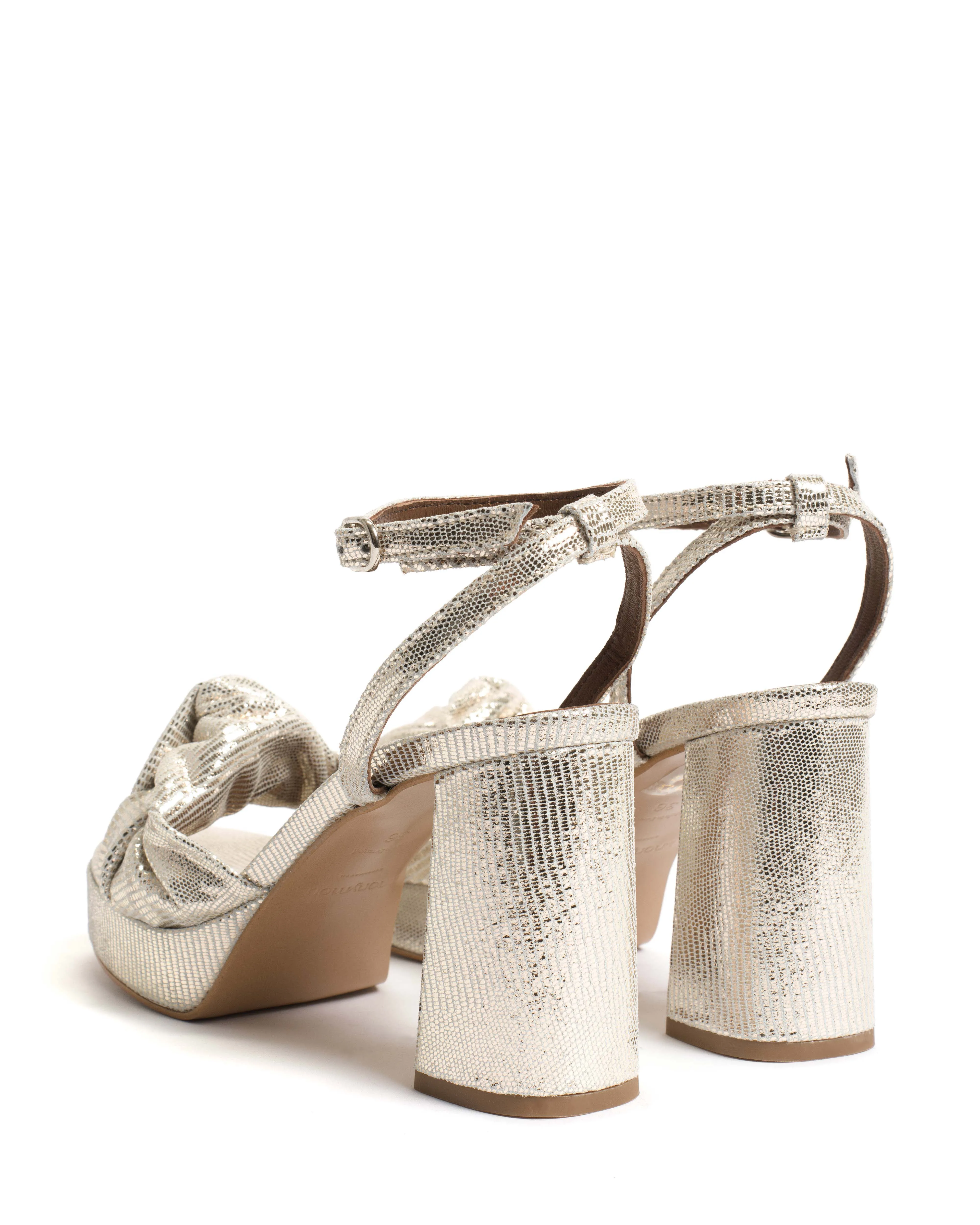 Aliza 85 platform Lizard metallic goat Champagne sold by Anonymous Copenhagen product image thumbnail 4