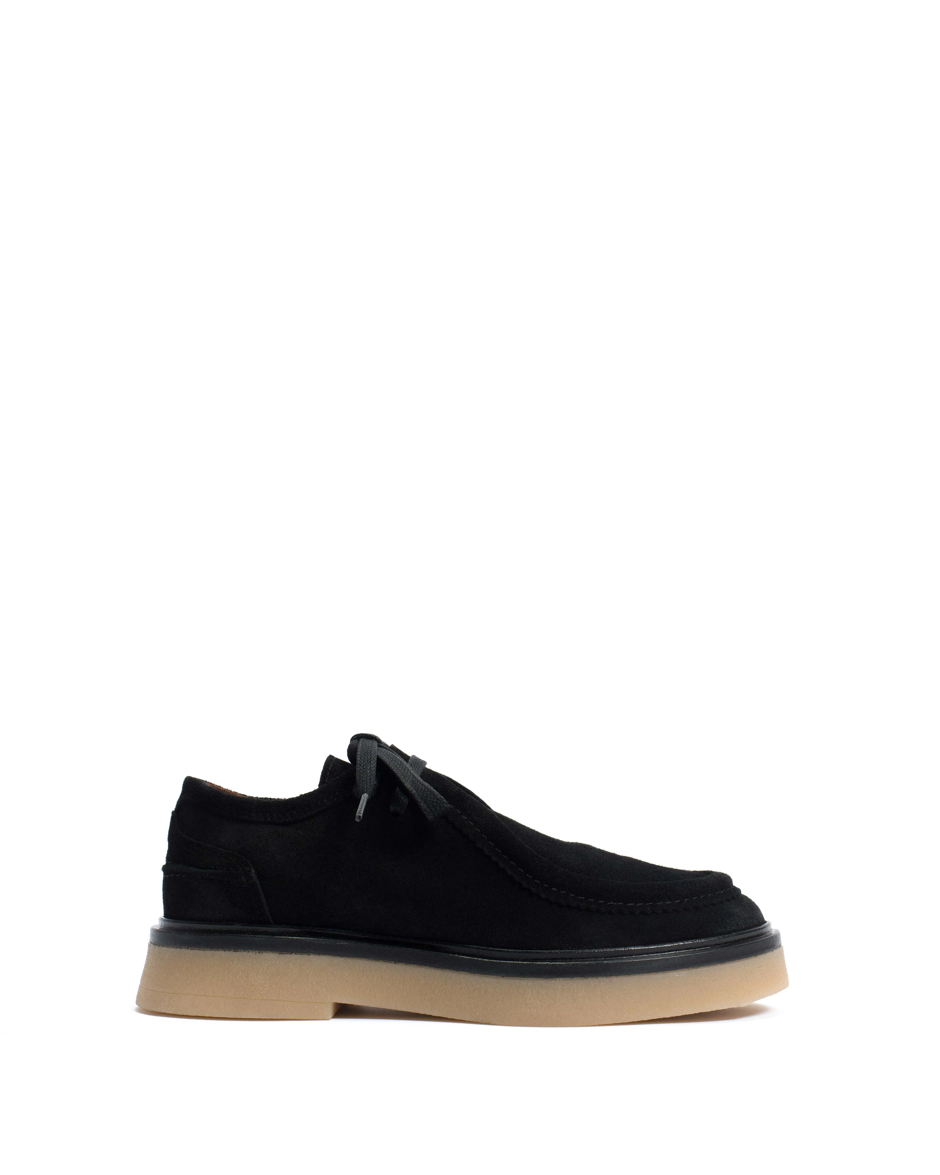 Chez flat platform Calf suede & Sole Black & natural sold by Anonymous Copenhagen