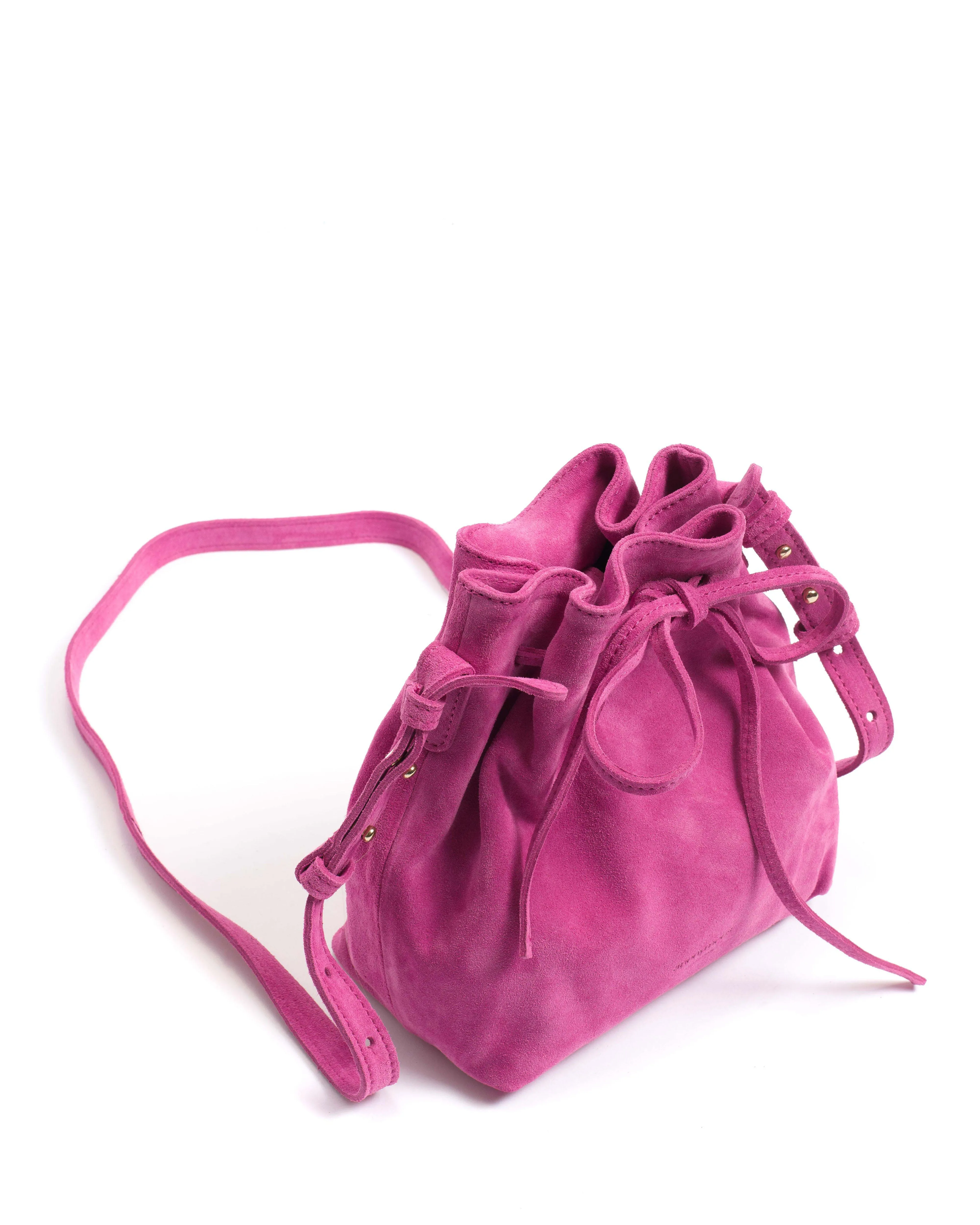 Kacey petite bucket bag Calf suede Raspberry sorbet sold by Anonymous Copenhagen product image thumbnail 5