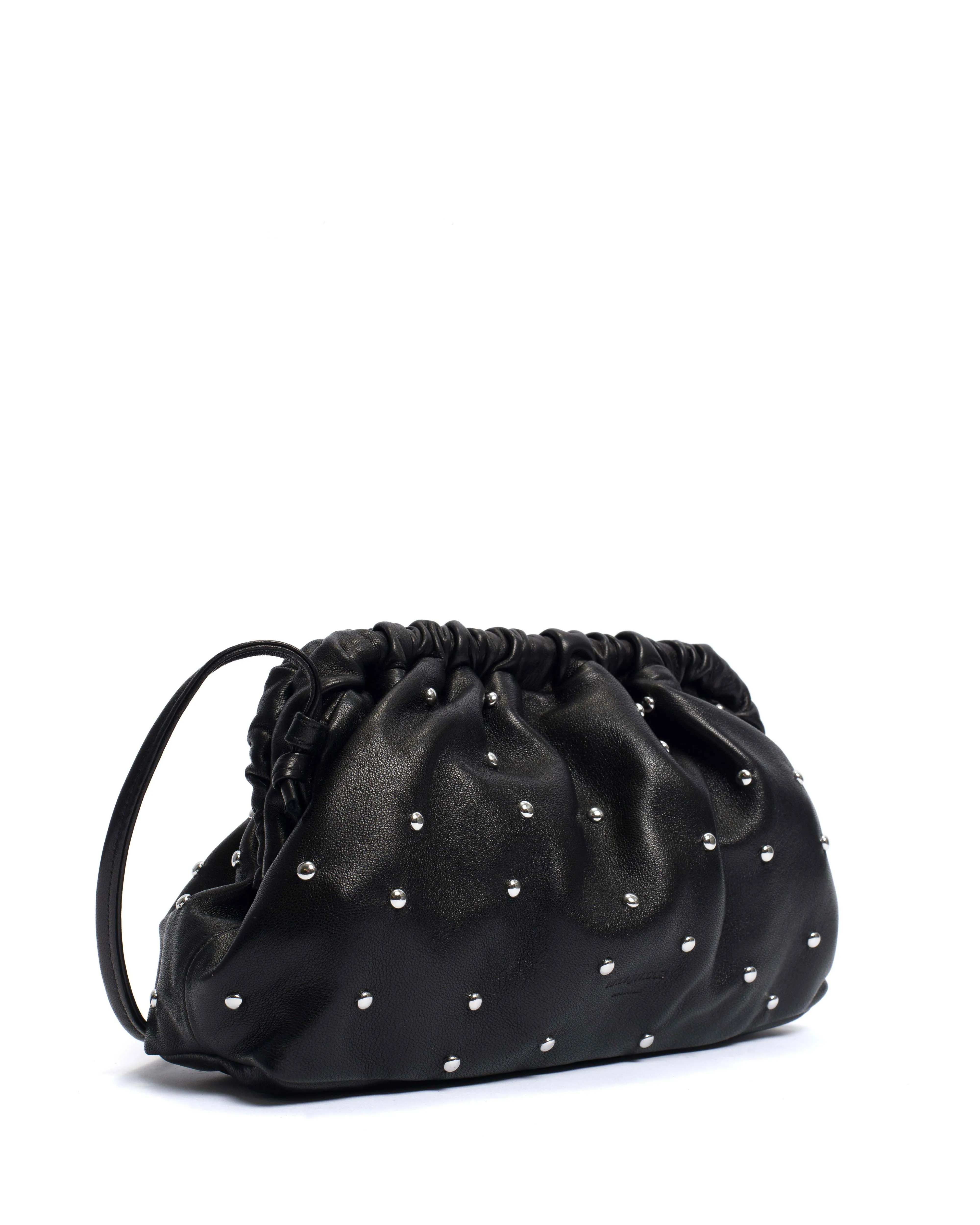 Hally grand cloud bag Stud-embellished shiny lamb Black silver sold by Anonymous Copenhagen product image thumbnail 2