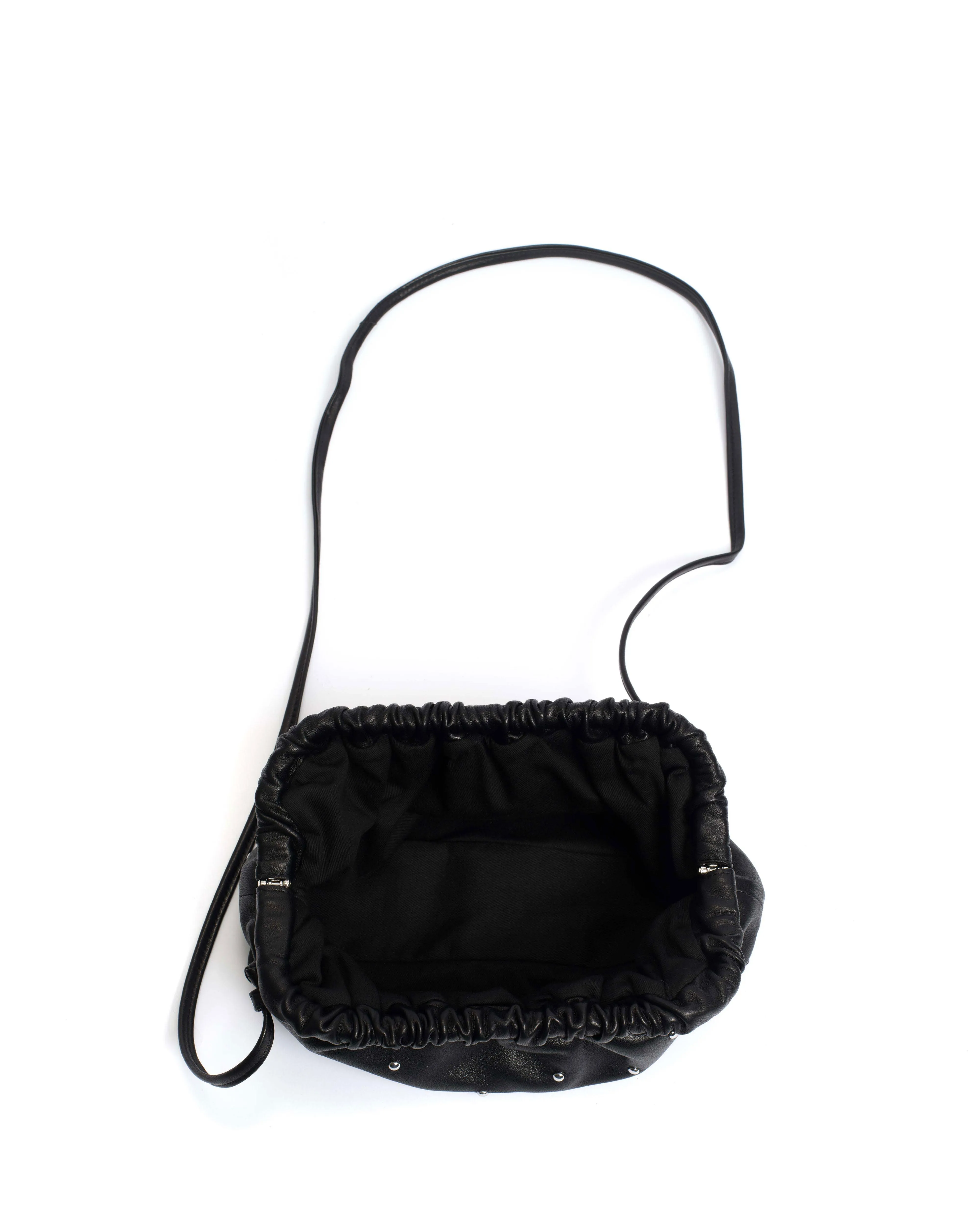 Hally grand cloud bag Stud-embellished shiny lamb Black silver sold by Anonymous Copenhagen product image thumbnail 3