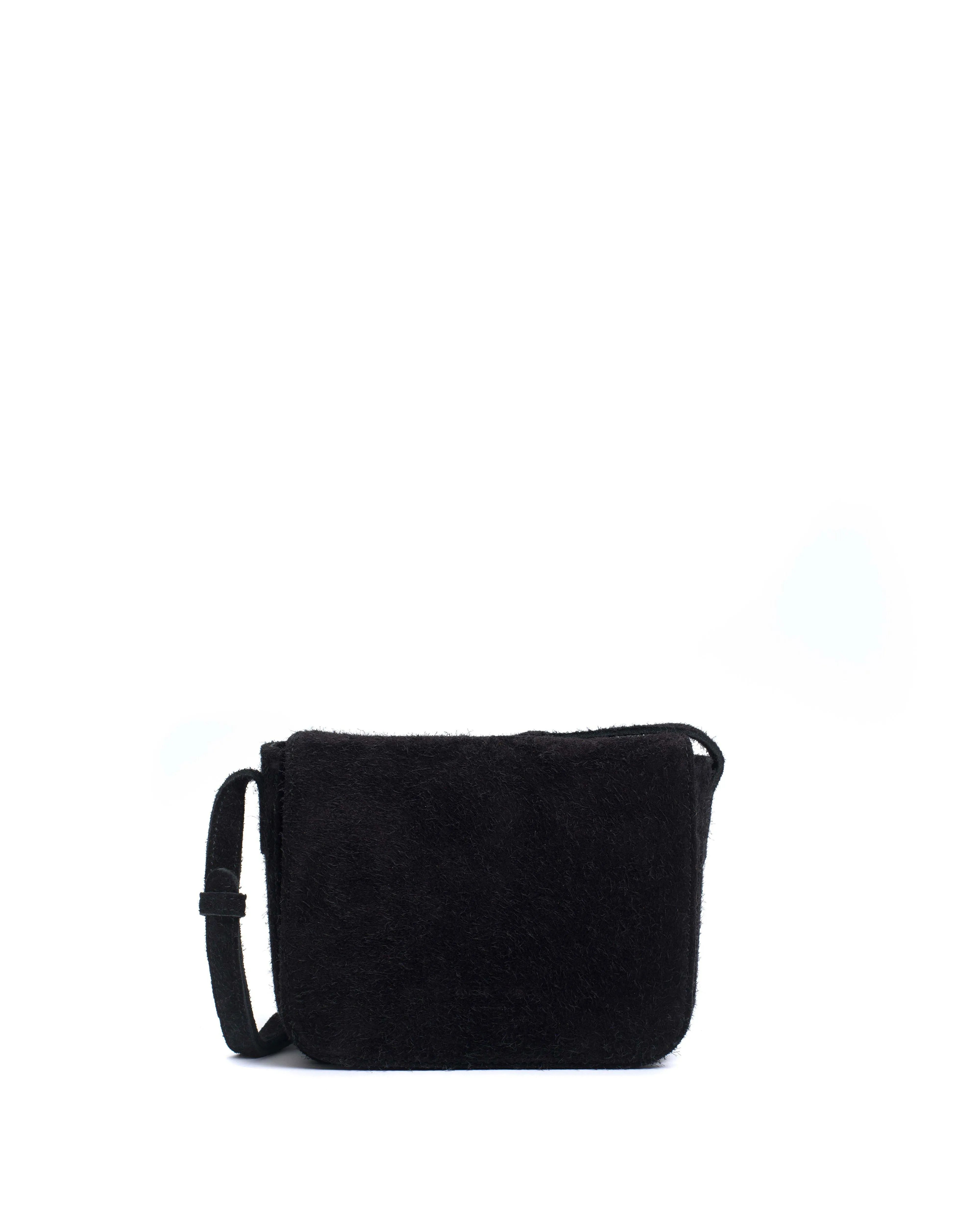 Sicha crossover bag Plushed calf suede Black sold by Anonymous Copenhagen