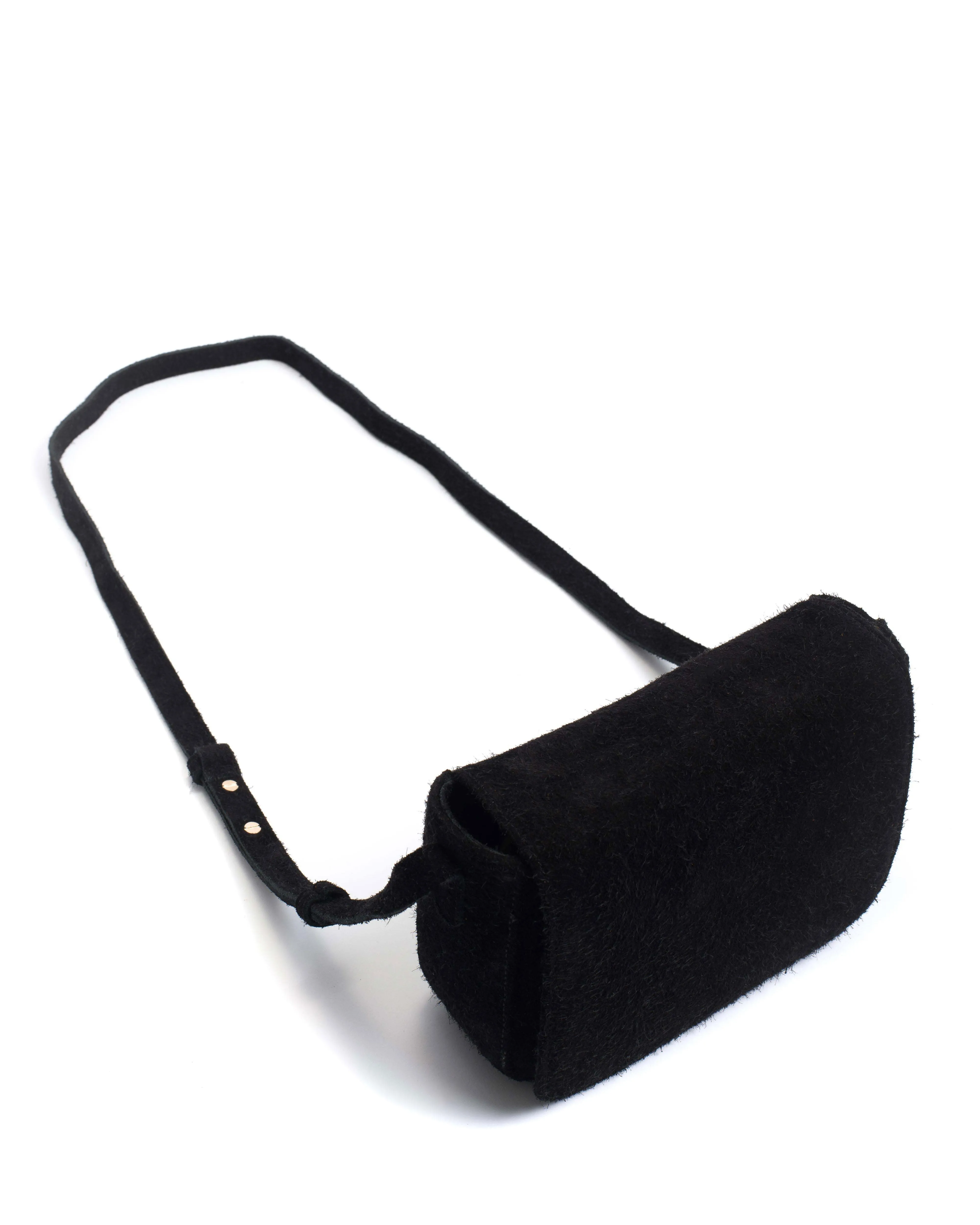 Sicha crossover bag Plushed calf suede Black sold by Anonymous Copenhagen product image thumbnail 5