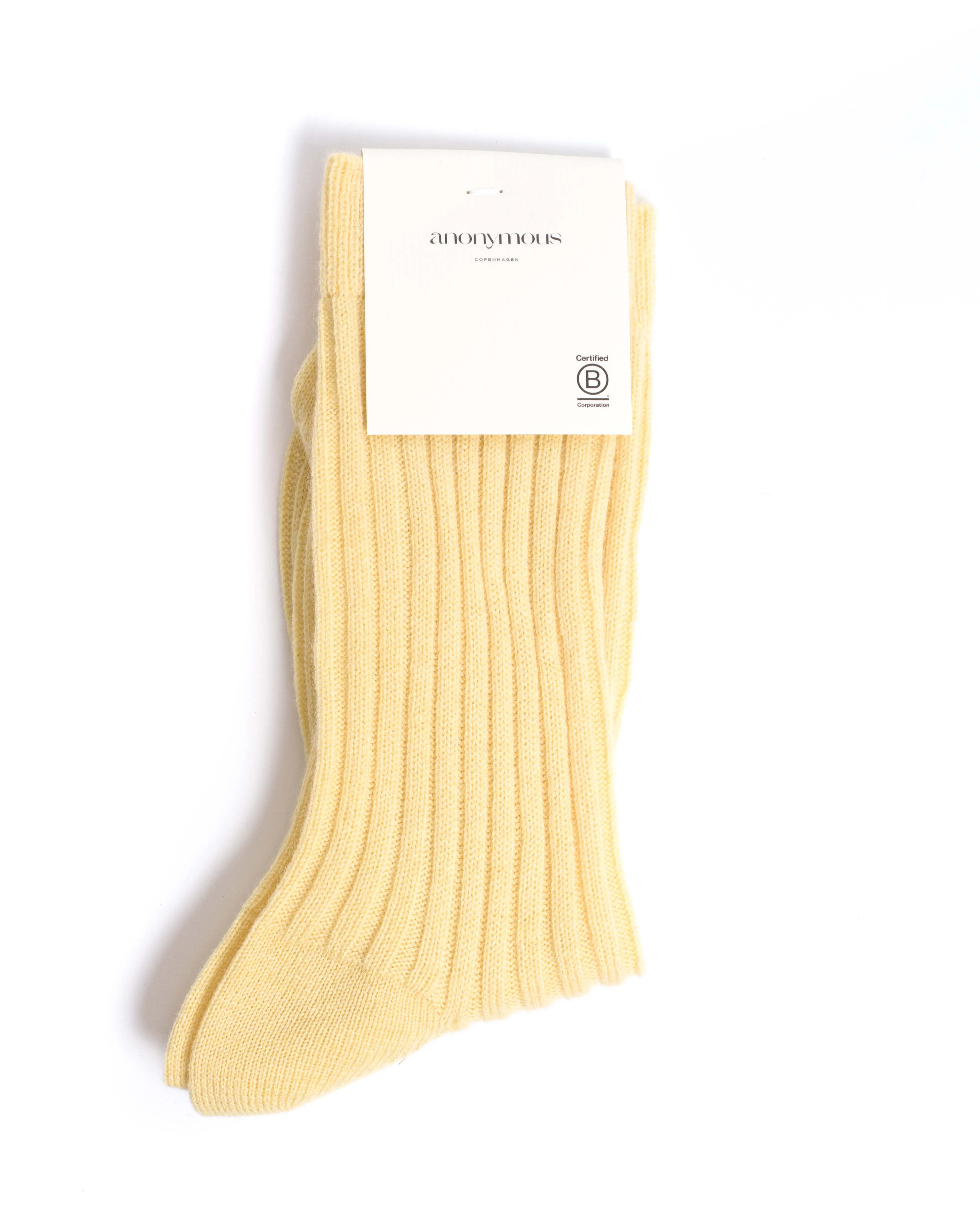Magdai cashmere socks 100% cashmere (socks) Pineapple ice sold by Anonymous Copenhagen product image thumbnail 3