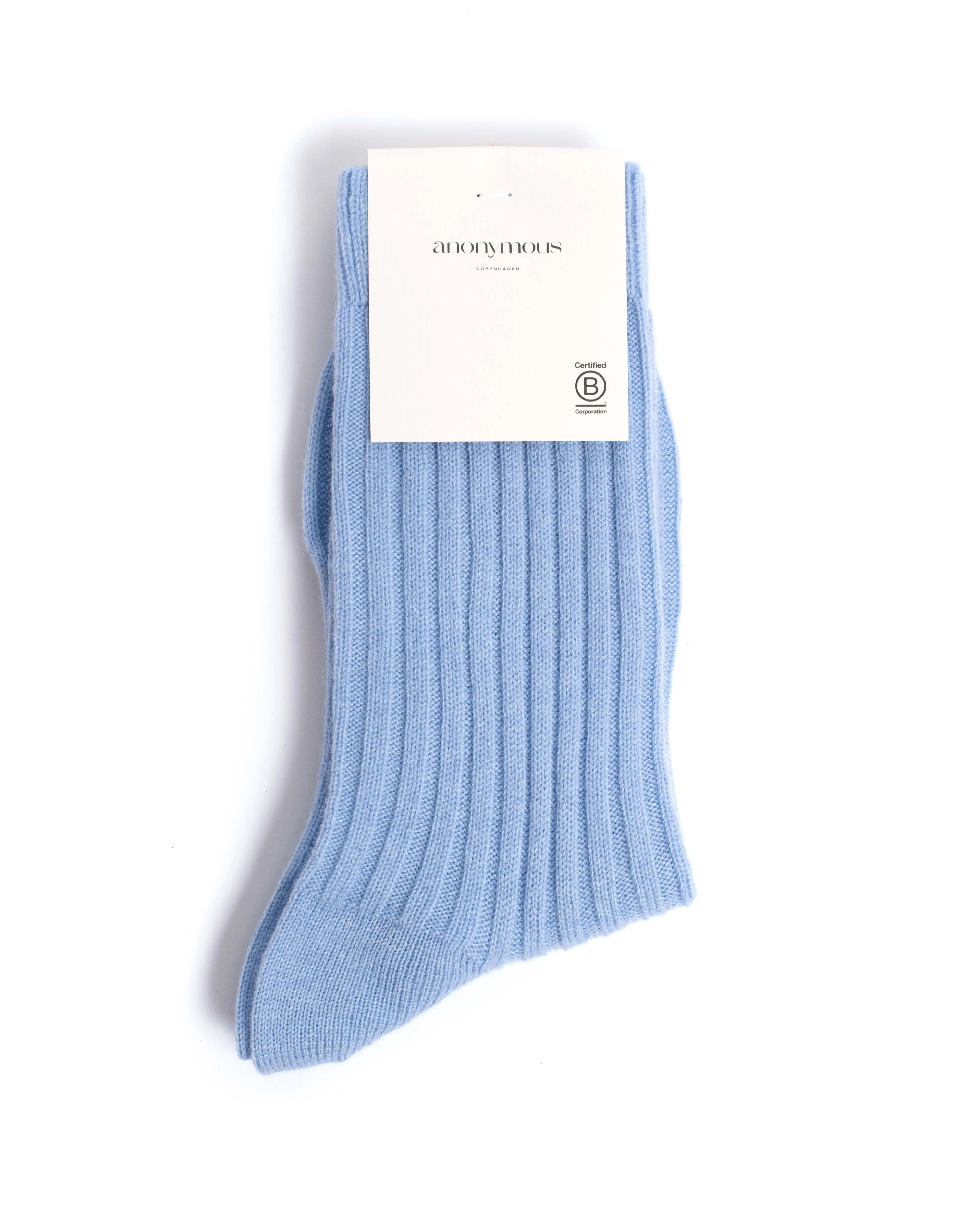 Magdai cashmere socks 100% cashmere (socks) Sky blue sold by Anonymous Copenhagen product image thumbnail 3