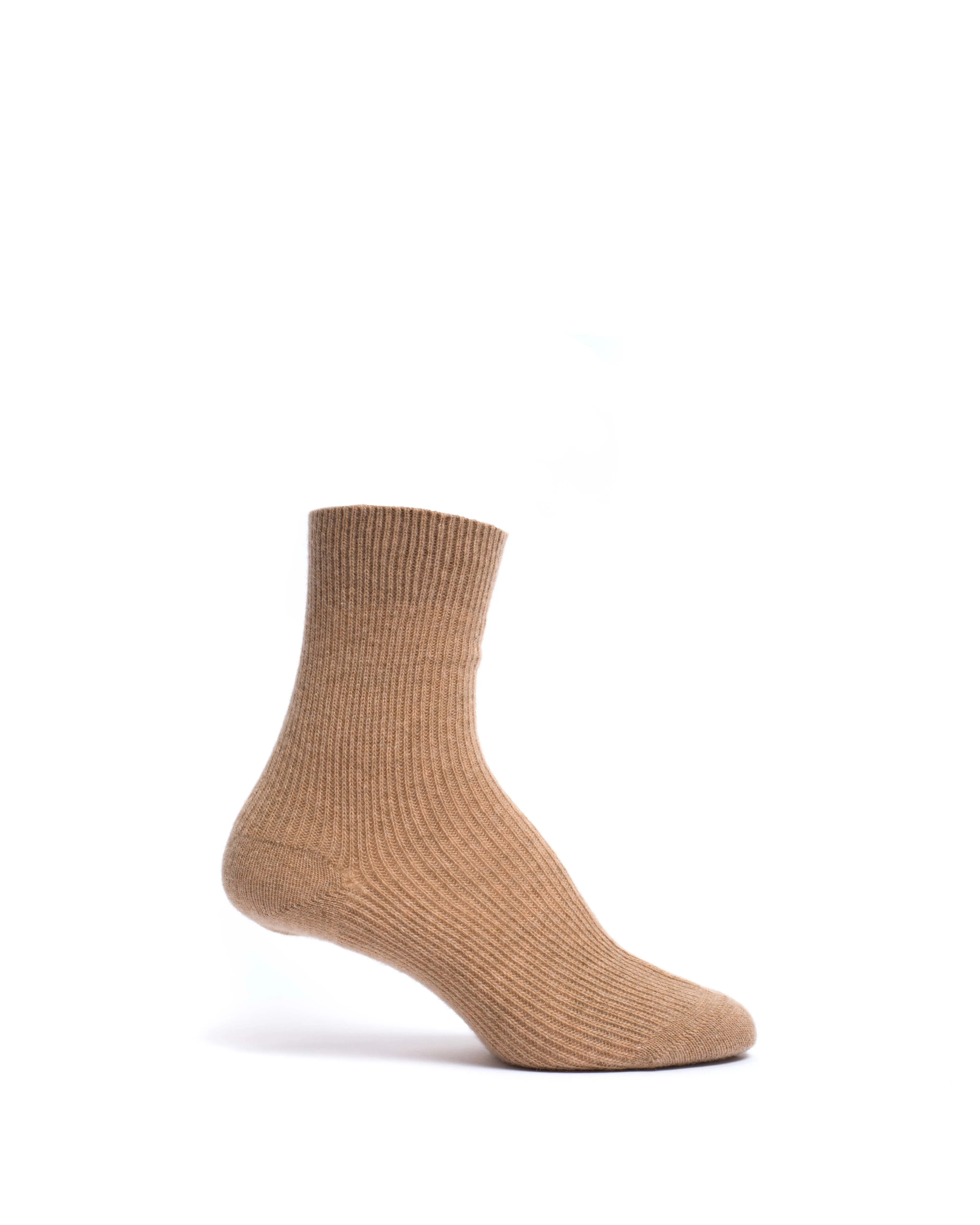 Lanai cashmere socks 70% cashmere 30% wool Caramel sold by Anonymous Copenhagen