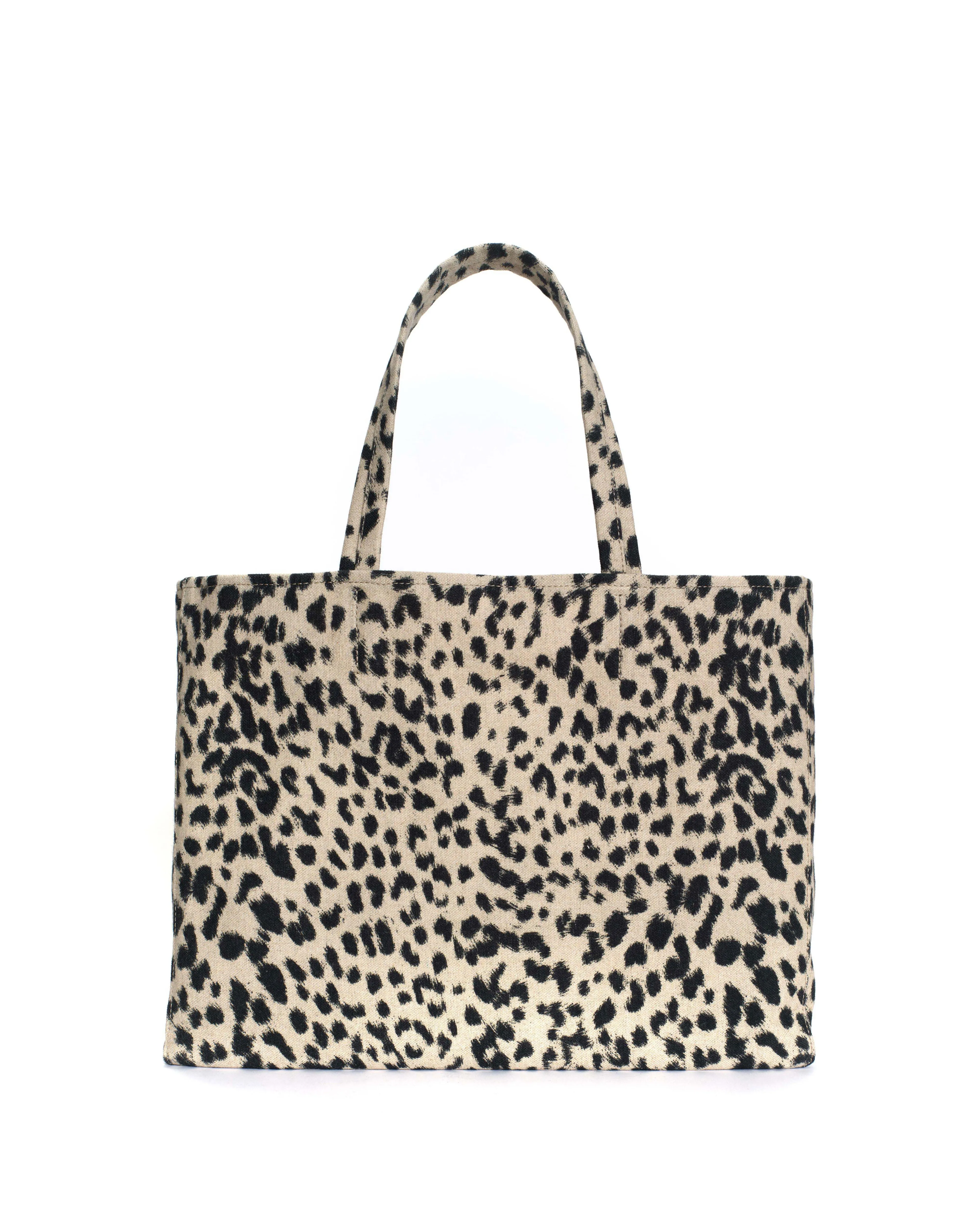 Ruba shopper Natural cotton-linen Leopard sold by Anonymous Copenhagen