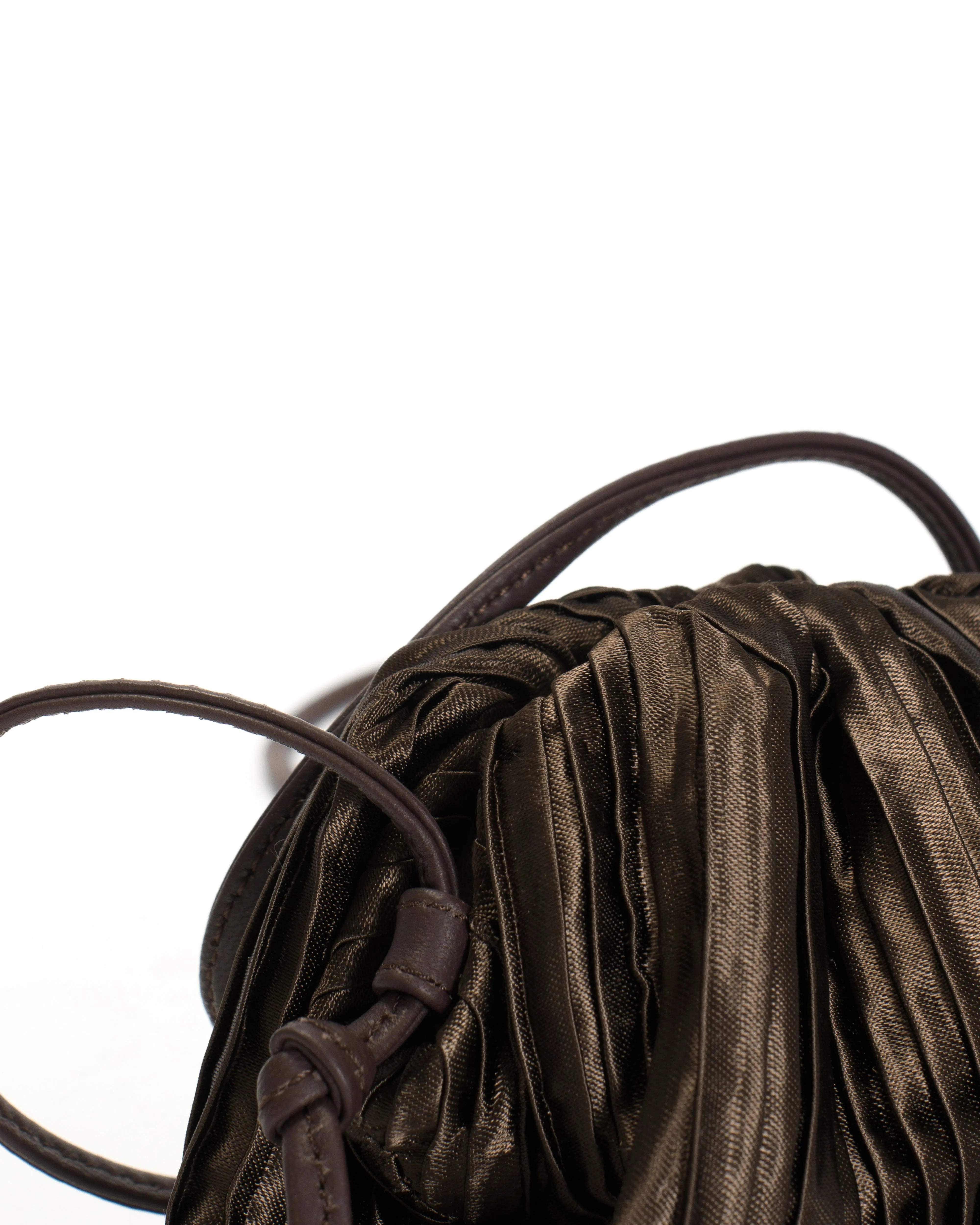 Enuice petite purse Pleated satin Espresso brown sold by Anonymous Copenhagen product image thumbnail 4