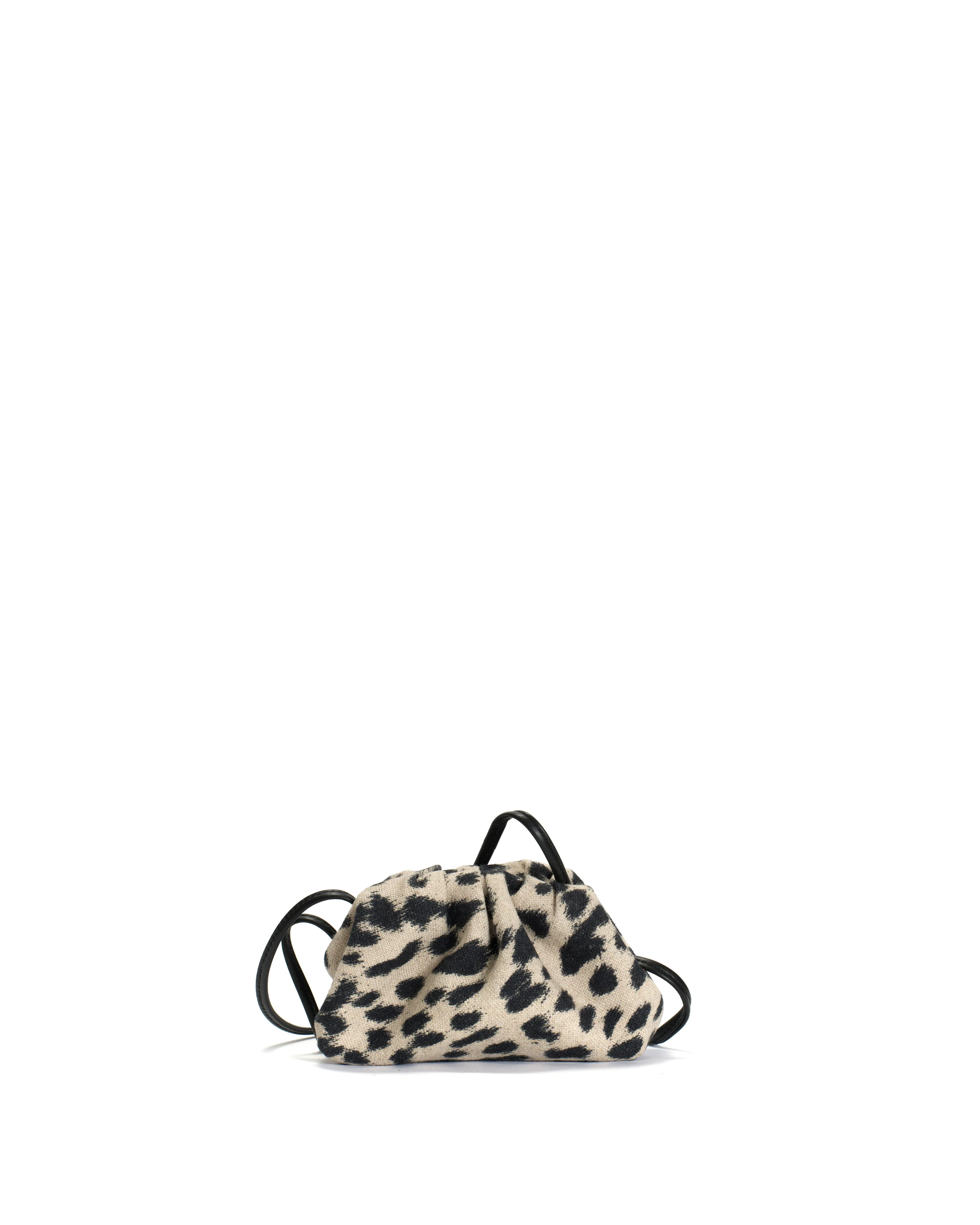 Enuice petite purse Natural cotton-linen Leopard sold by Anonymous Copenhagen