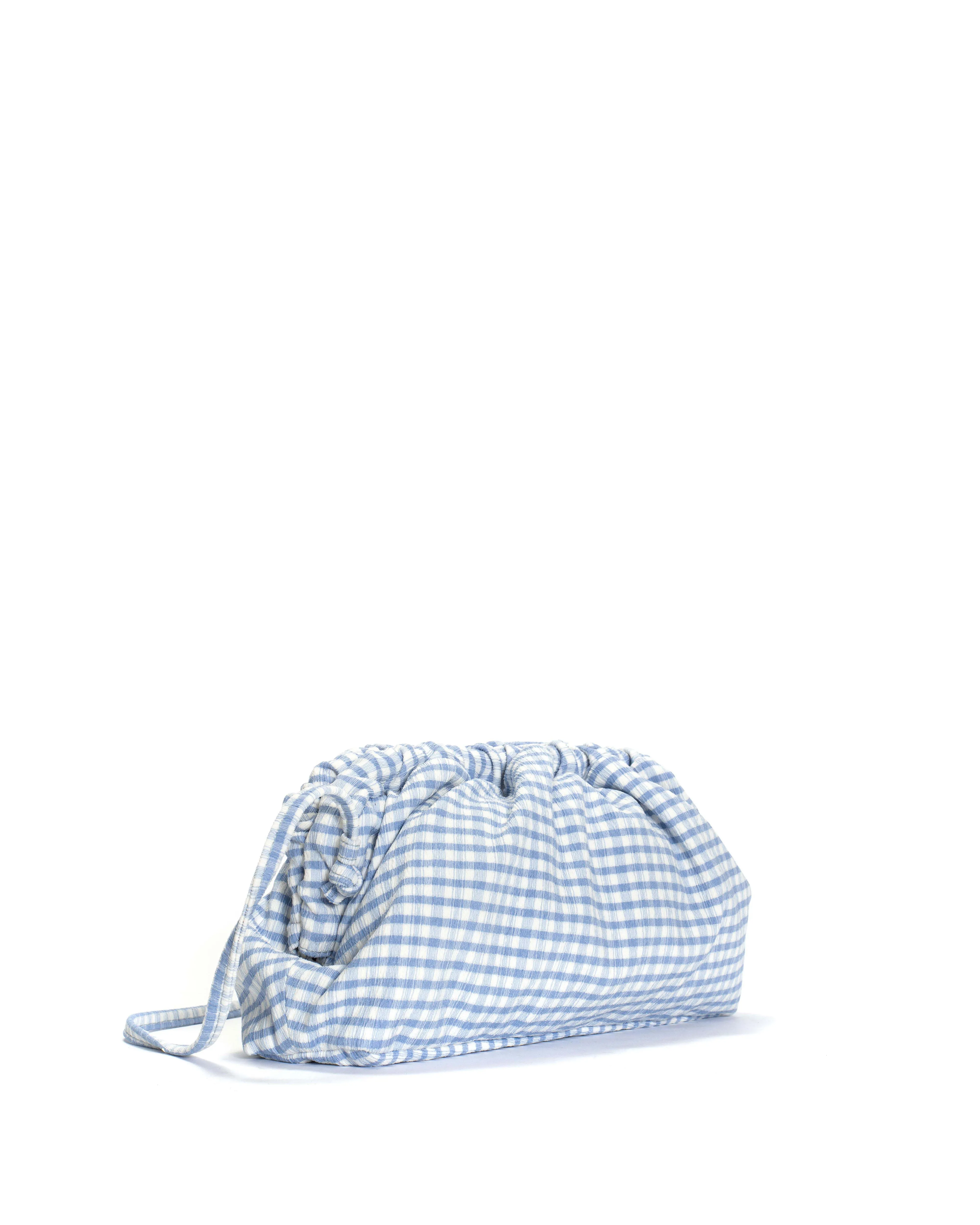 Hally grand cloud bag Pleated gingham Bubble blue sold by Anonymous Copenhagen product image thumbnail 2