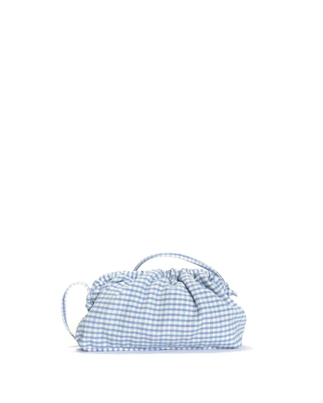 Hally grand cloud bag Pleated gingham Bubble blue sold by Anonymous Copenhagen