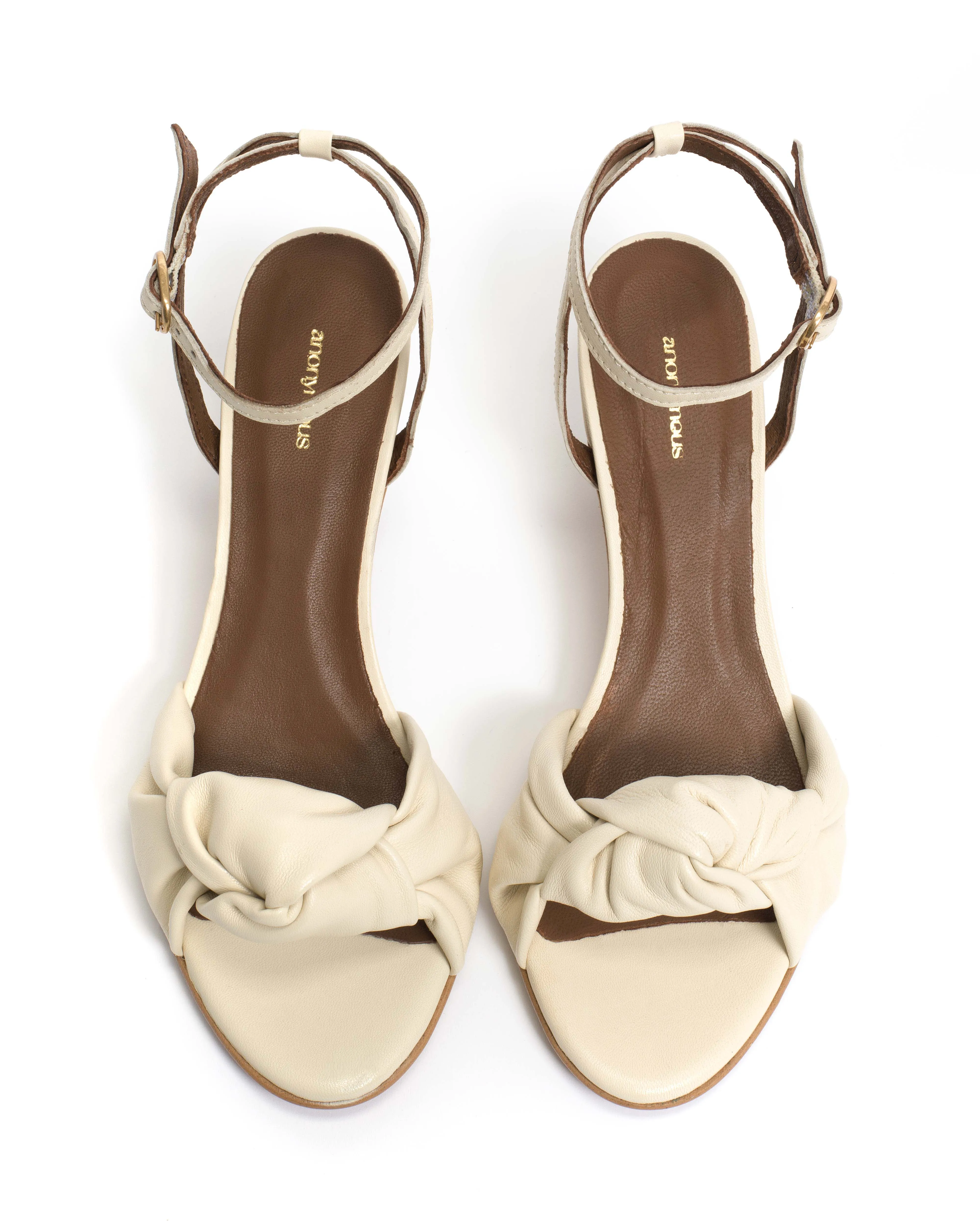 Aliza 50 stiletto Shiny lamb White sand sold by Anonymous Copenhagen product image thumbnail 3