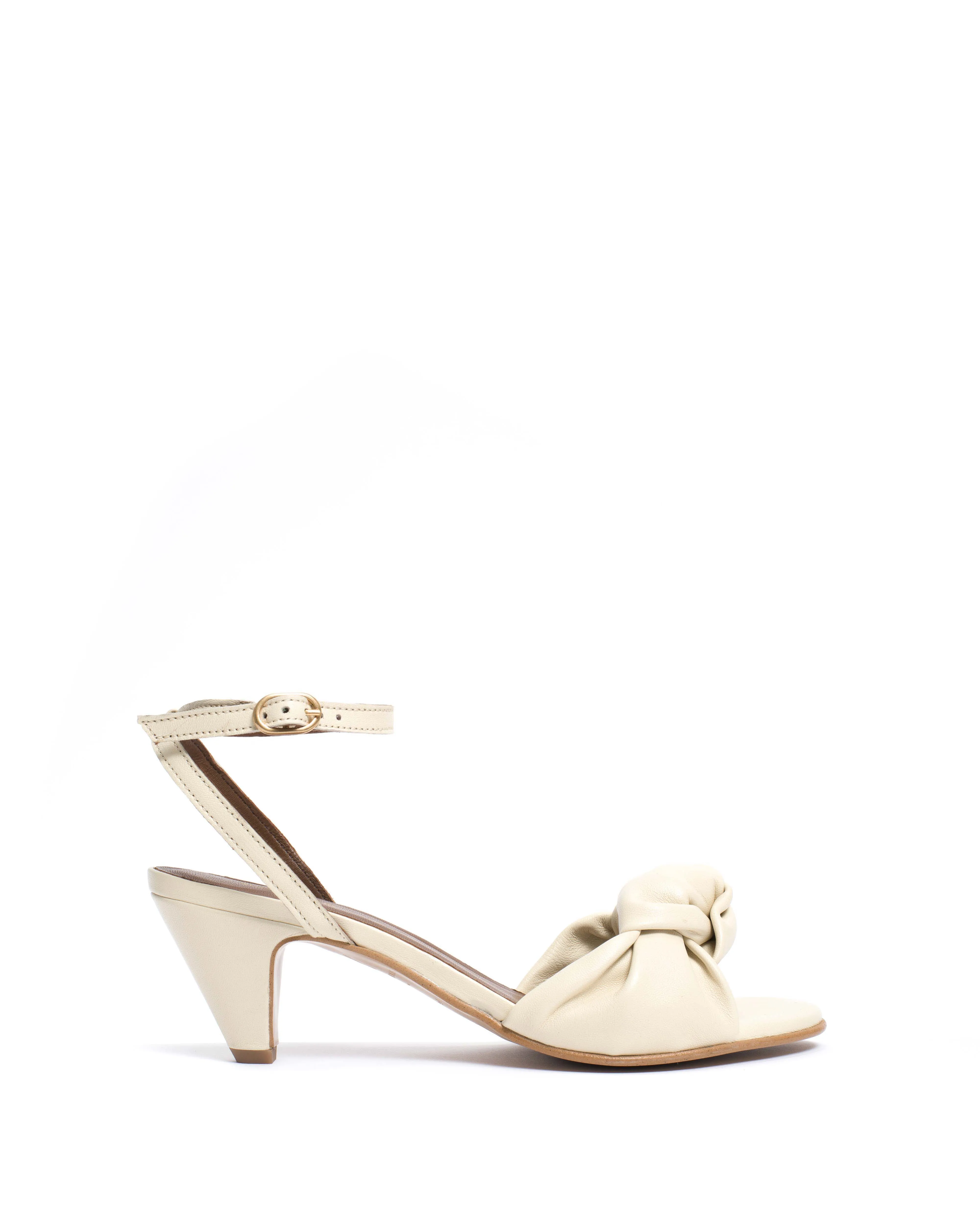 Aliza 50 stiletto Shiny lamb White sand sold by Anonymous Copenhagen