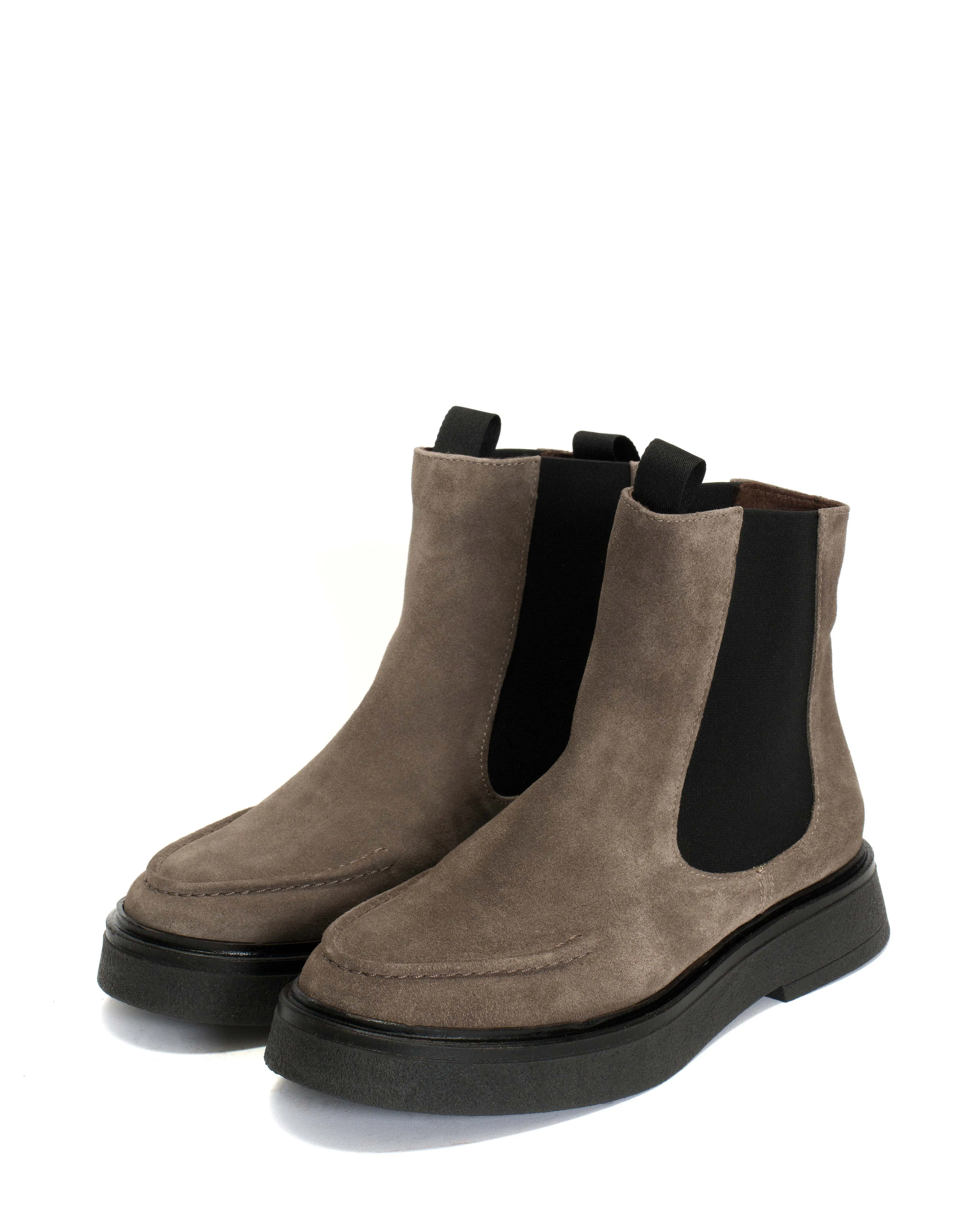 Kikie flat platform Calf suede & Sole Stone grey & black sold by Anonymous Copenhagen product image thumbnail 2