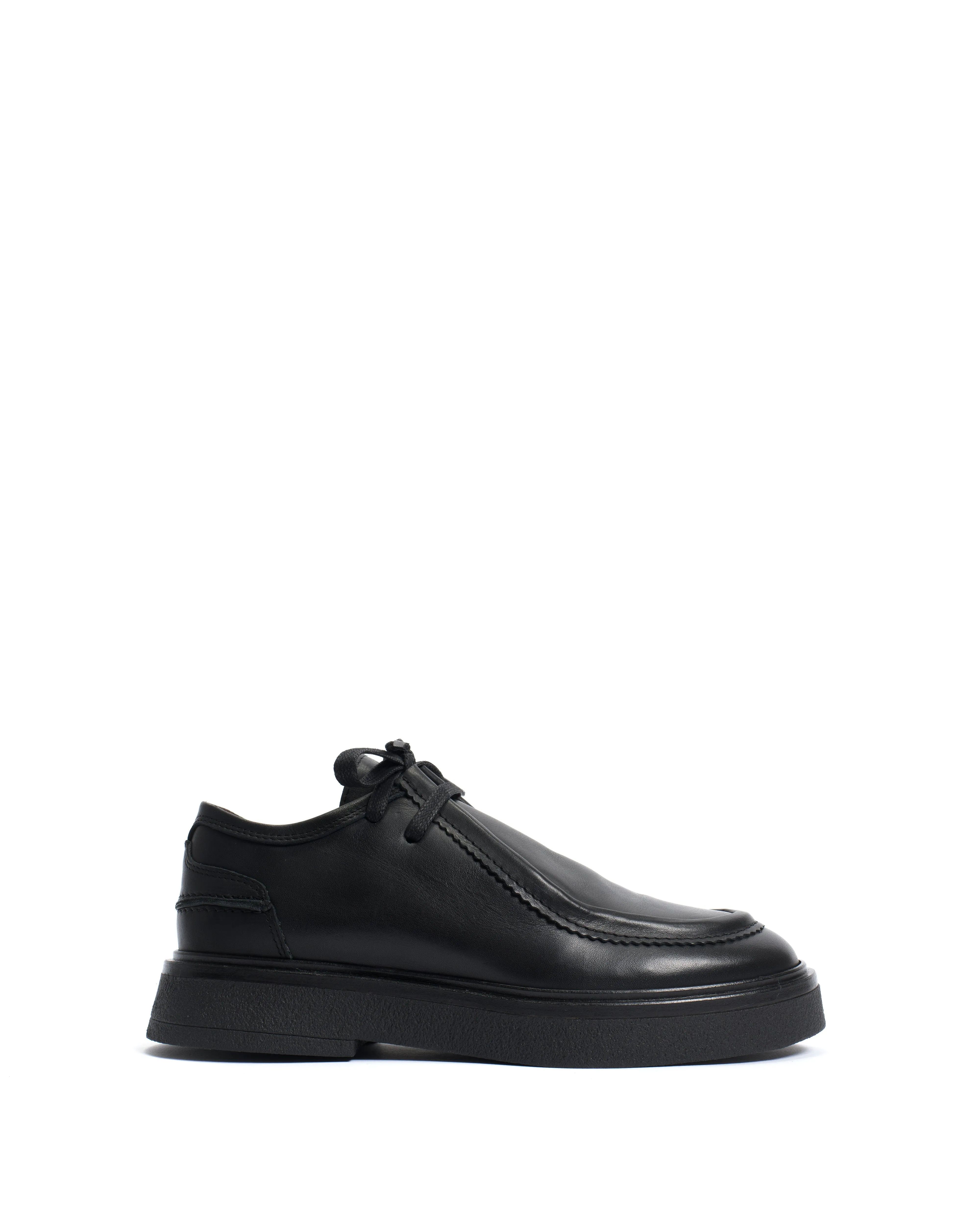 Chez flat platform Vegetable tanned calf & Sole Black & black sold by Anonymous Copenhagen