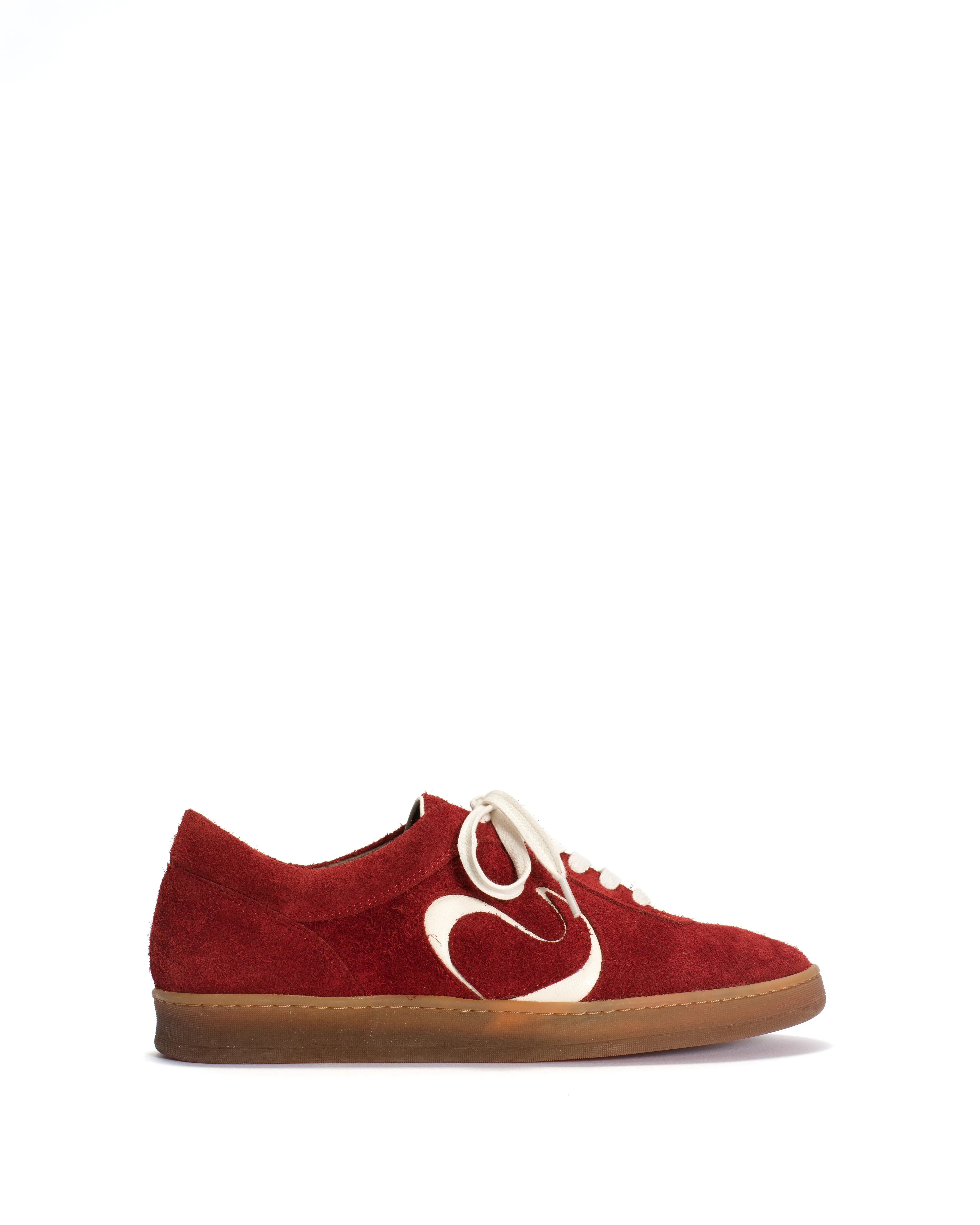 Blaire hevea Plushed calf suede Ruby red sold by Anonymous Copenhagen