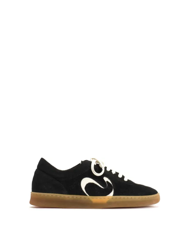 Blaire hevea Plushed calf suede Black sold by Anonymous Copenhagen