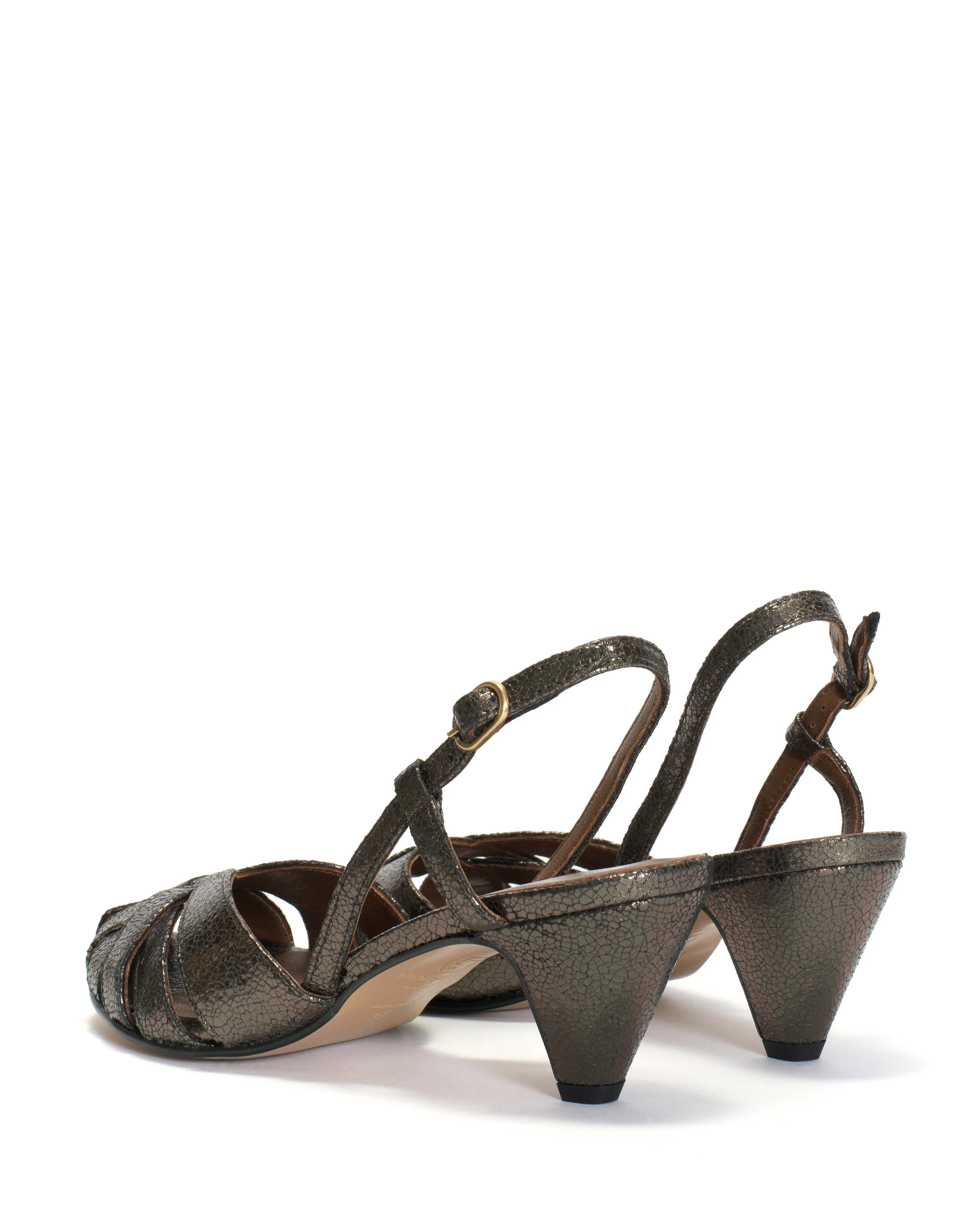 Banie 50 stiletto Crackled metallic goat Platinum sold by Anonymous Copenhagen product image thumbnail 4