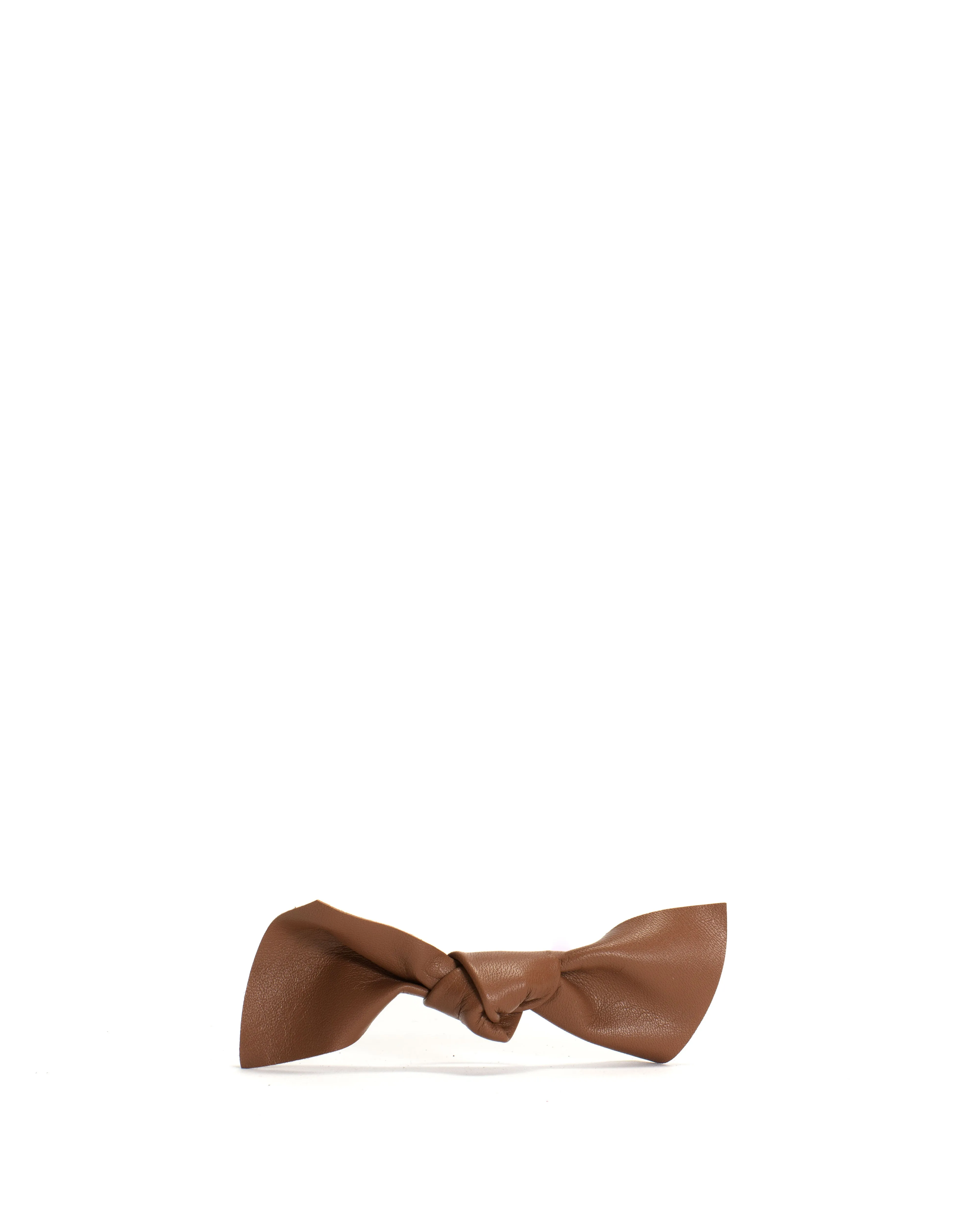 Linnie hair elastic grand bow Shiny lamb Hazelnut sold by Anonymous Copenhagen