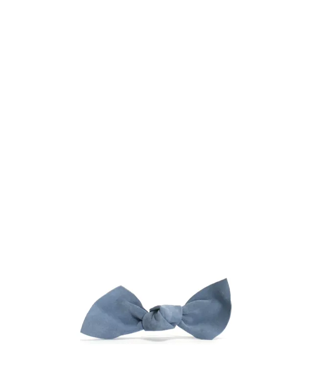 Linnie hair elastic grand bow Calf suede Lichen blue sold by Anonymous Copenhagen