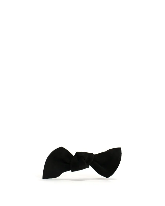 Linnie hair elastic grand bow Calf suede Black sold by Anonymous Copenhagen
