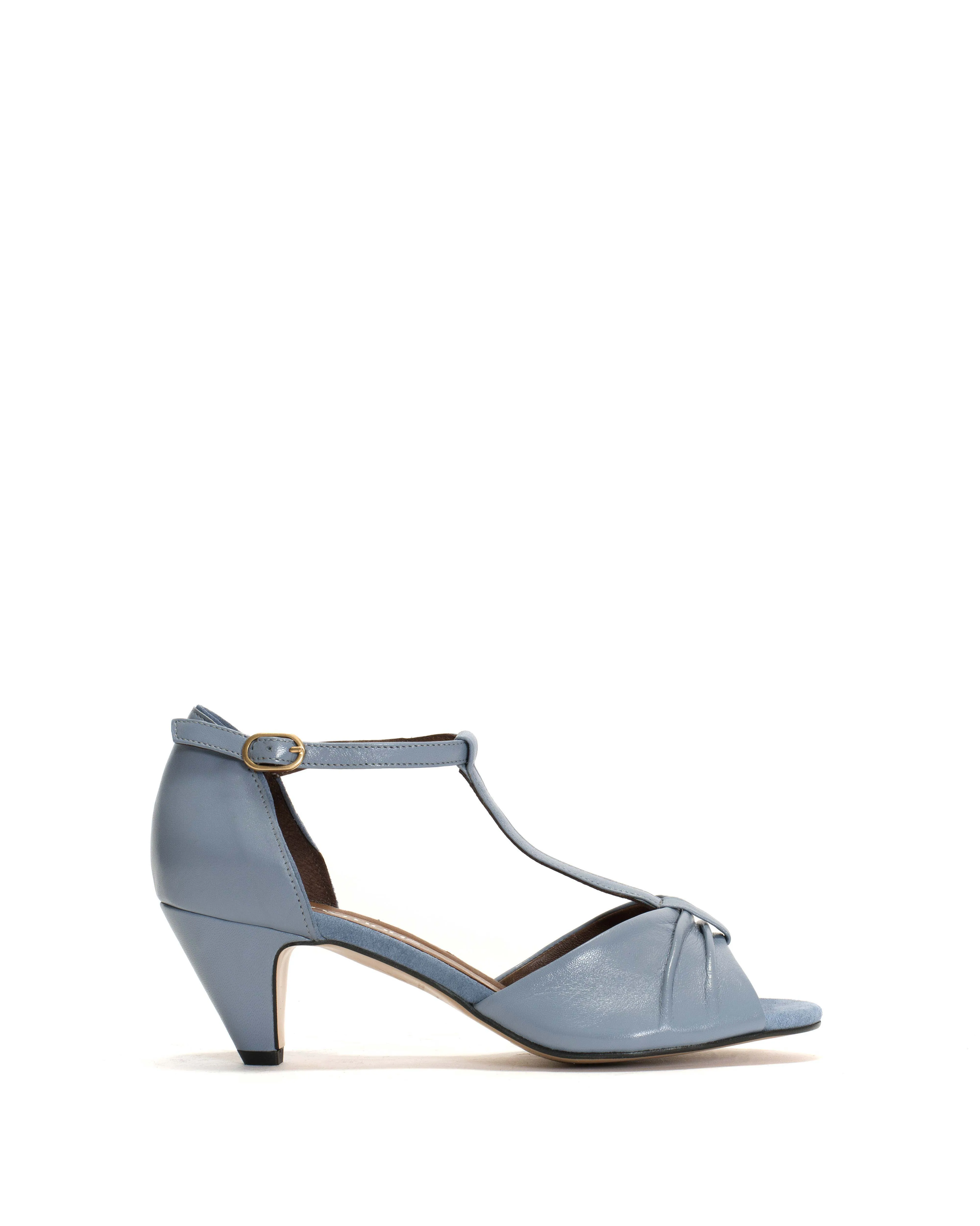 Linette 50 stiletto Shiny lamb Lichen blue sold by Anonymous Copenhagen