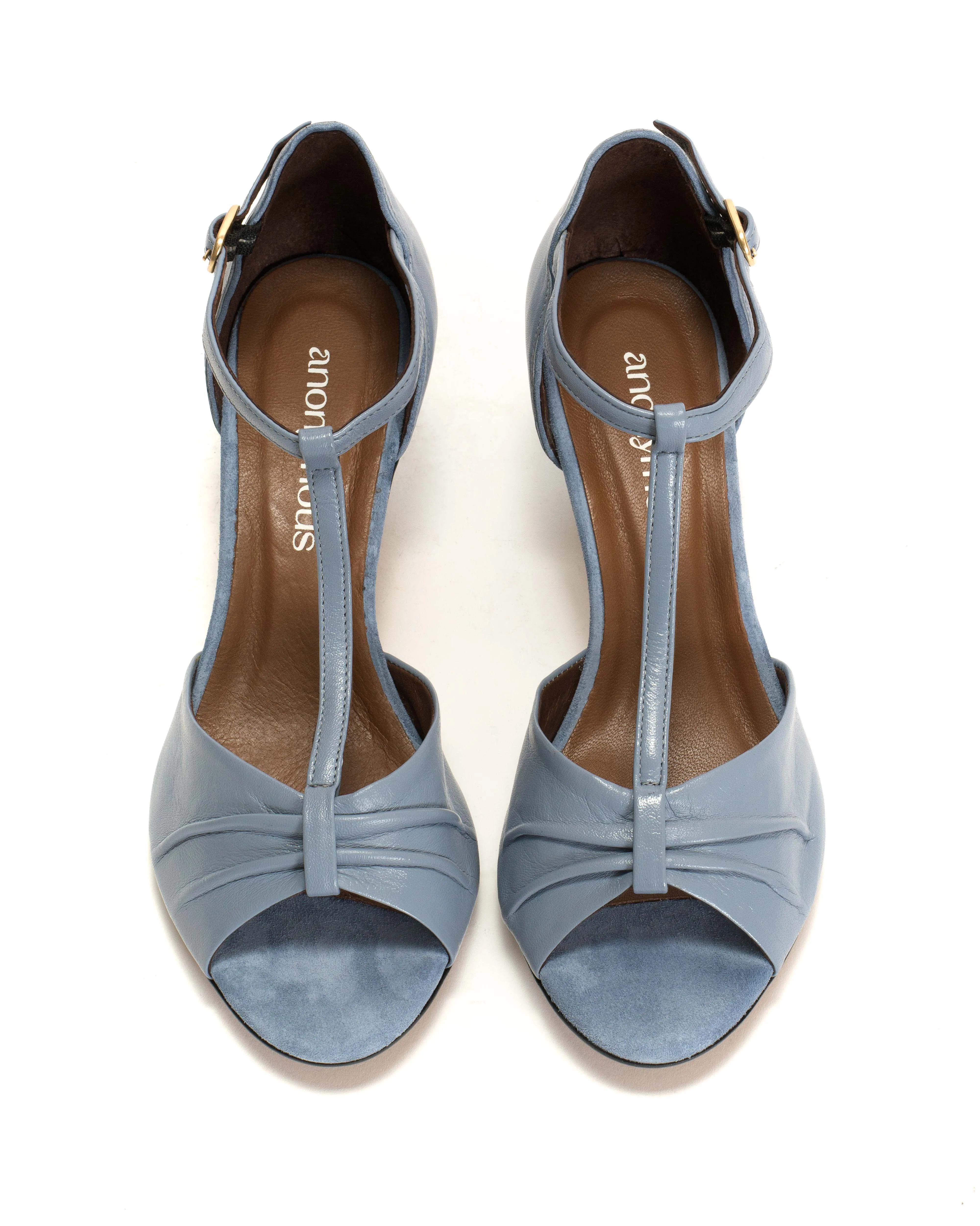 Linette 50 stiletto Shiny lamb Lichen blue sold by Anonymous Copenhagen product image thumbnail 3