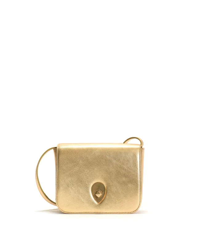 Nielle petite crossover bag Metallic goat Gold sold by Anonymous Copenhagen