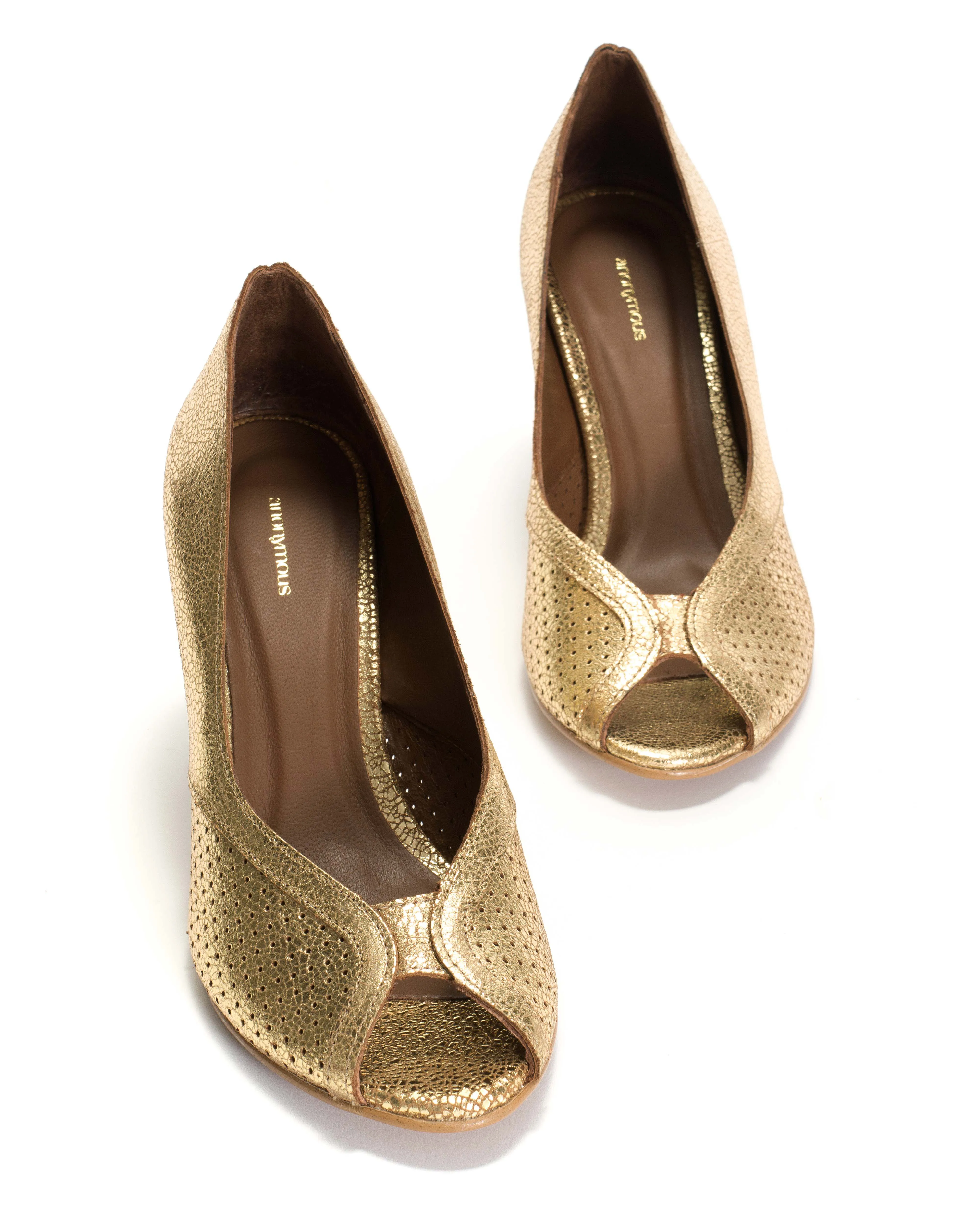 Alania Crackled metallic goat Gold sold by Anonymous Copenhagen product image thumbnail 4