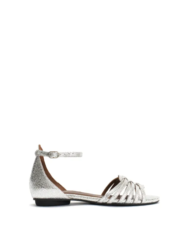 Mareike 10 Crackled metallic goat Silver sold by Anonymous Copenhagen