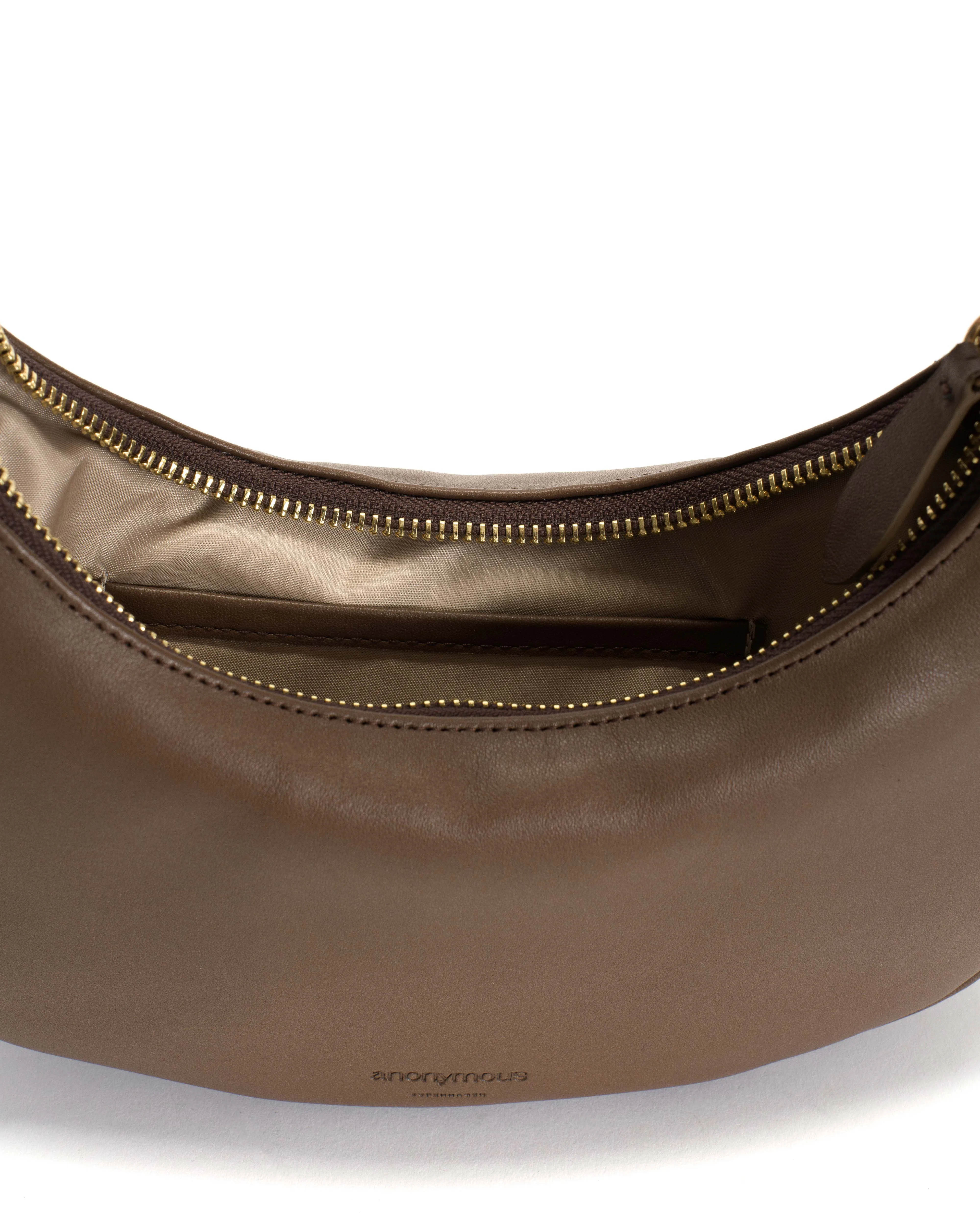 Shane petite pillow bag Soft calf Dark taupe sold by Anonymous Copenhagen product image thumbnail 4