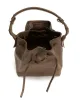 Kacey petite bucket bag Soft calf Dark taupe sold by Anonymous Copenhagen