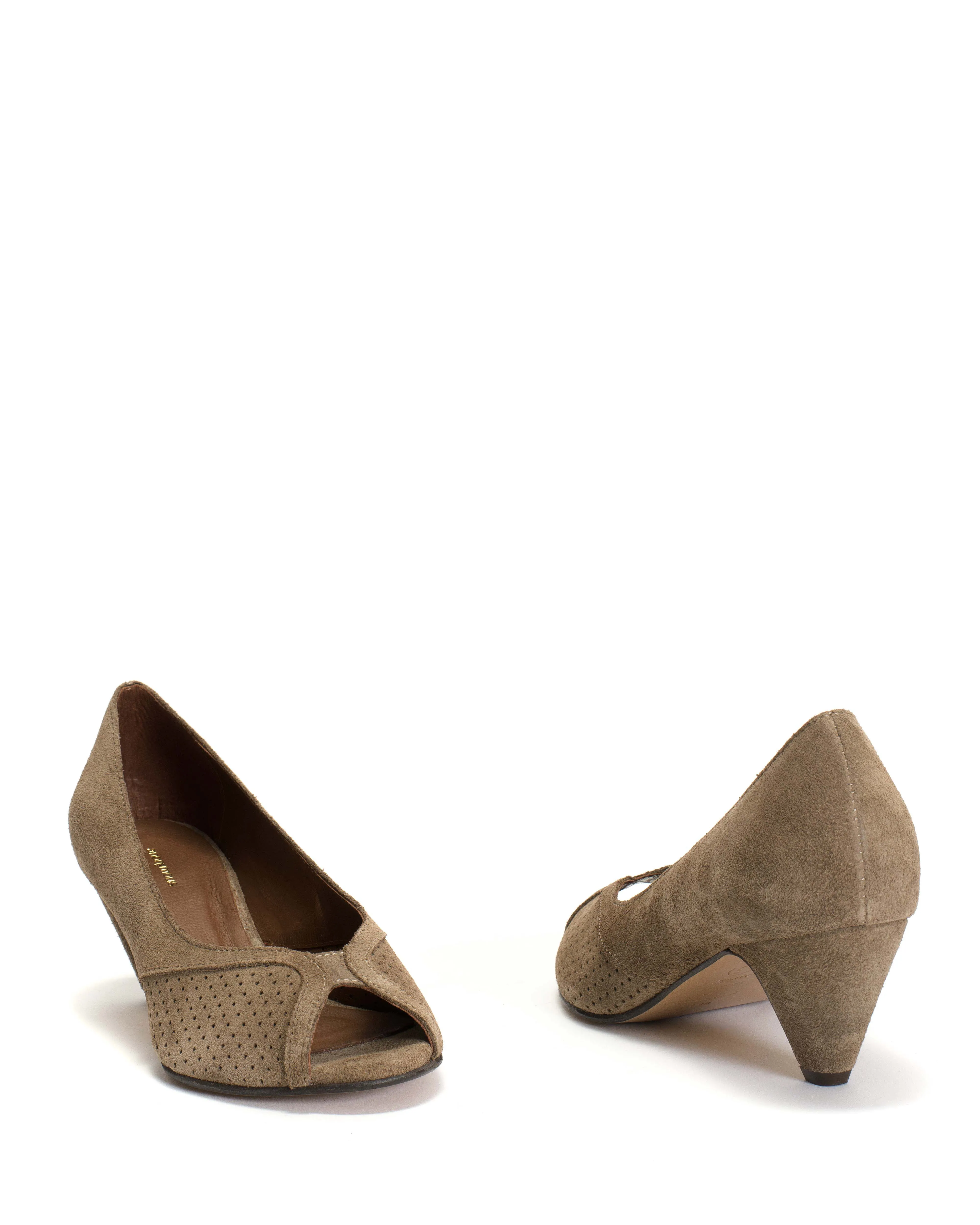 Tiffany stiletto Calf suede Mushroom sold by Anonymous Copenhagen product image thumbnail 5