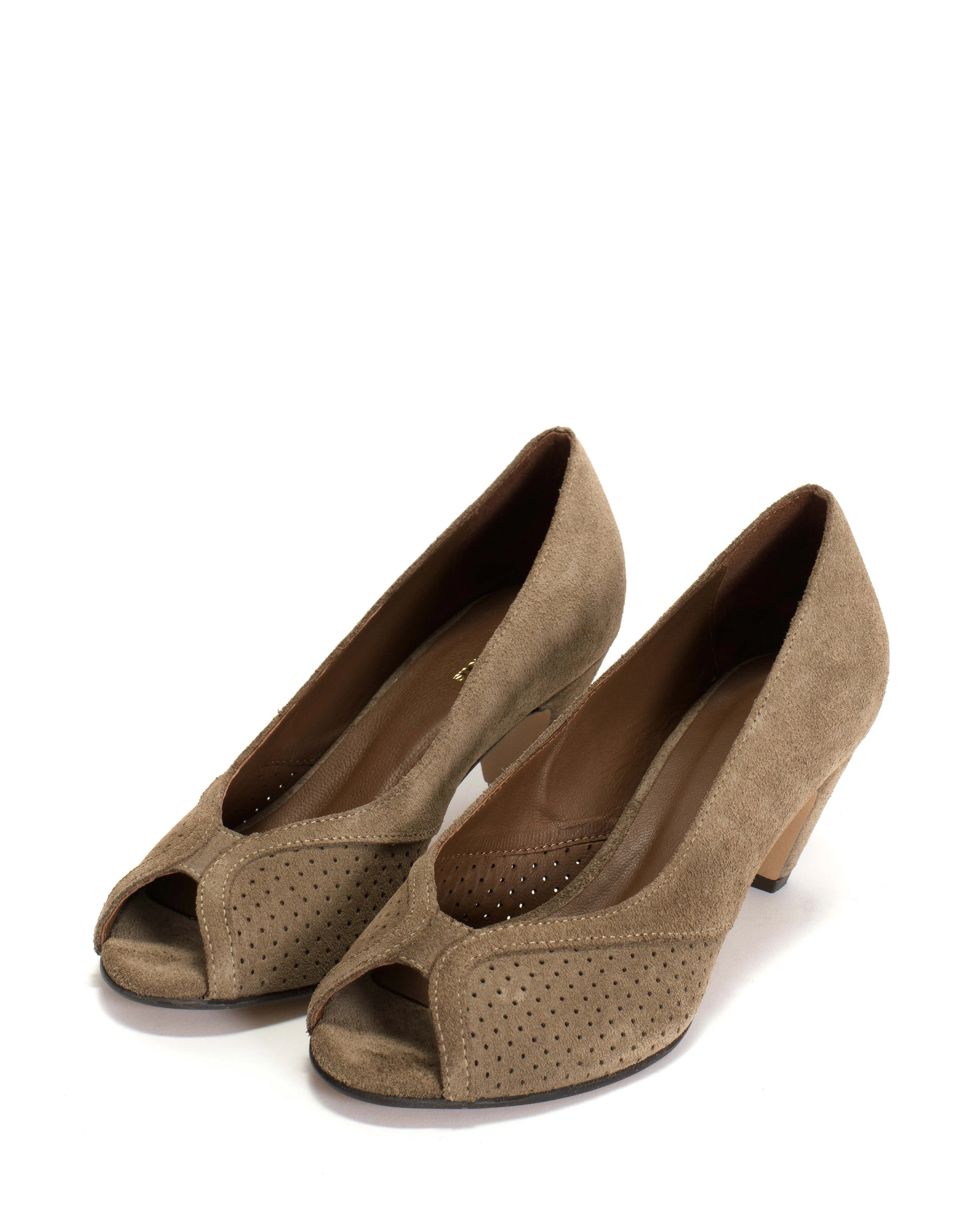 Tiffany stiletto Calf suede Mushroom sold by Anonymous Copenhagen product image thumbnail 2