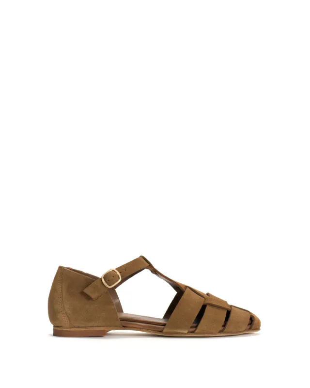 Lain flats Calf suede Cinnamon sold by Anonymous Copenhagen