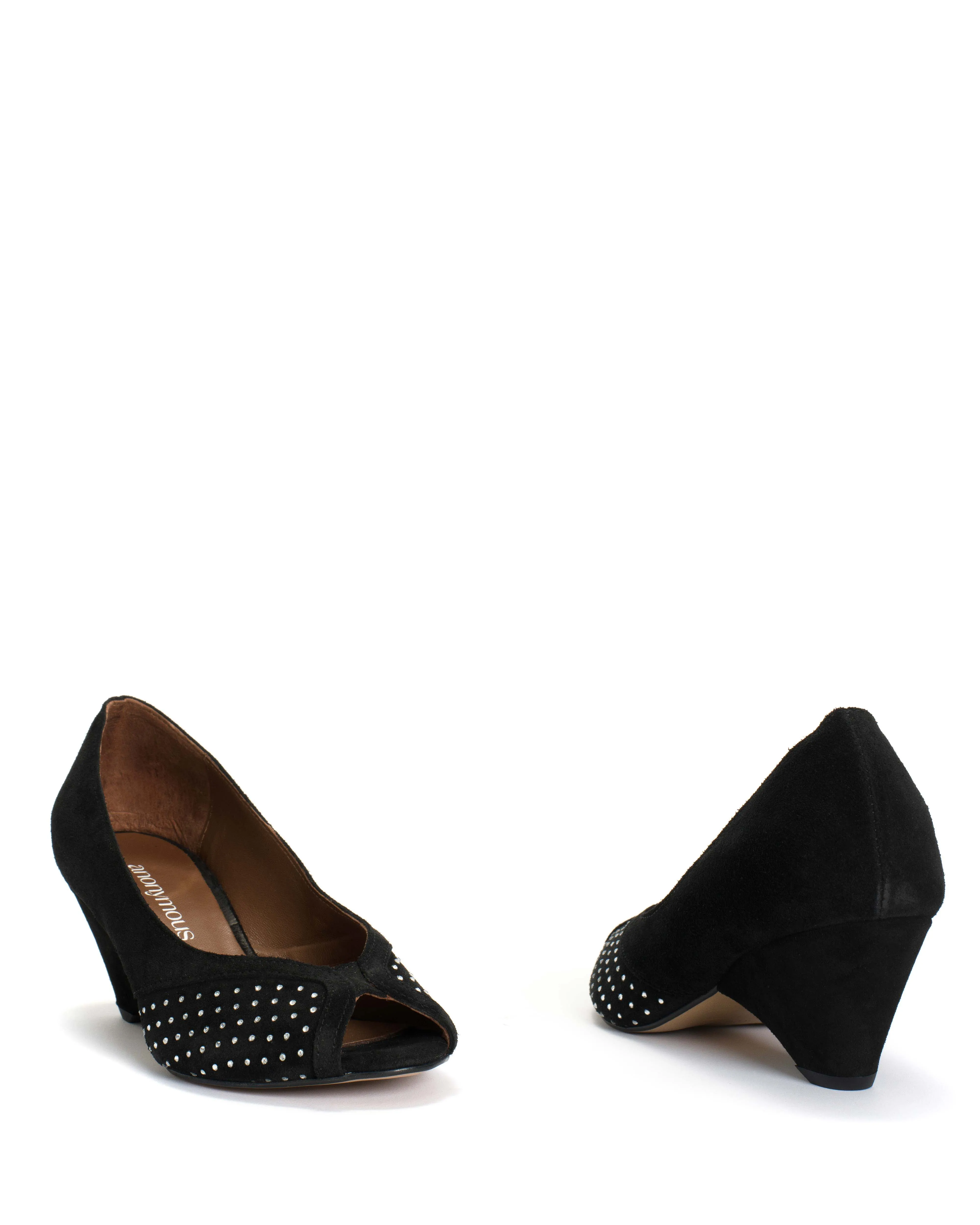 Tiffany triangle crystals Calf suede Black sold by Anonymous Copenhagen product image thumbnail 5