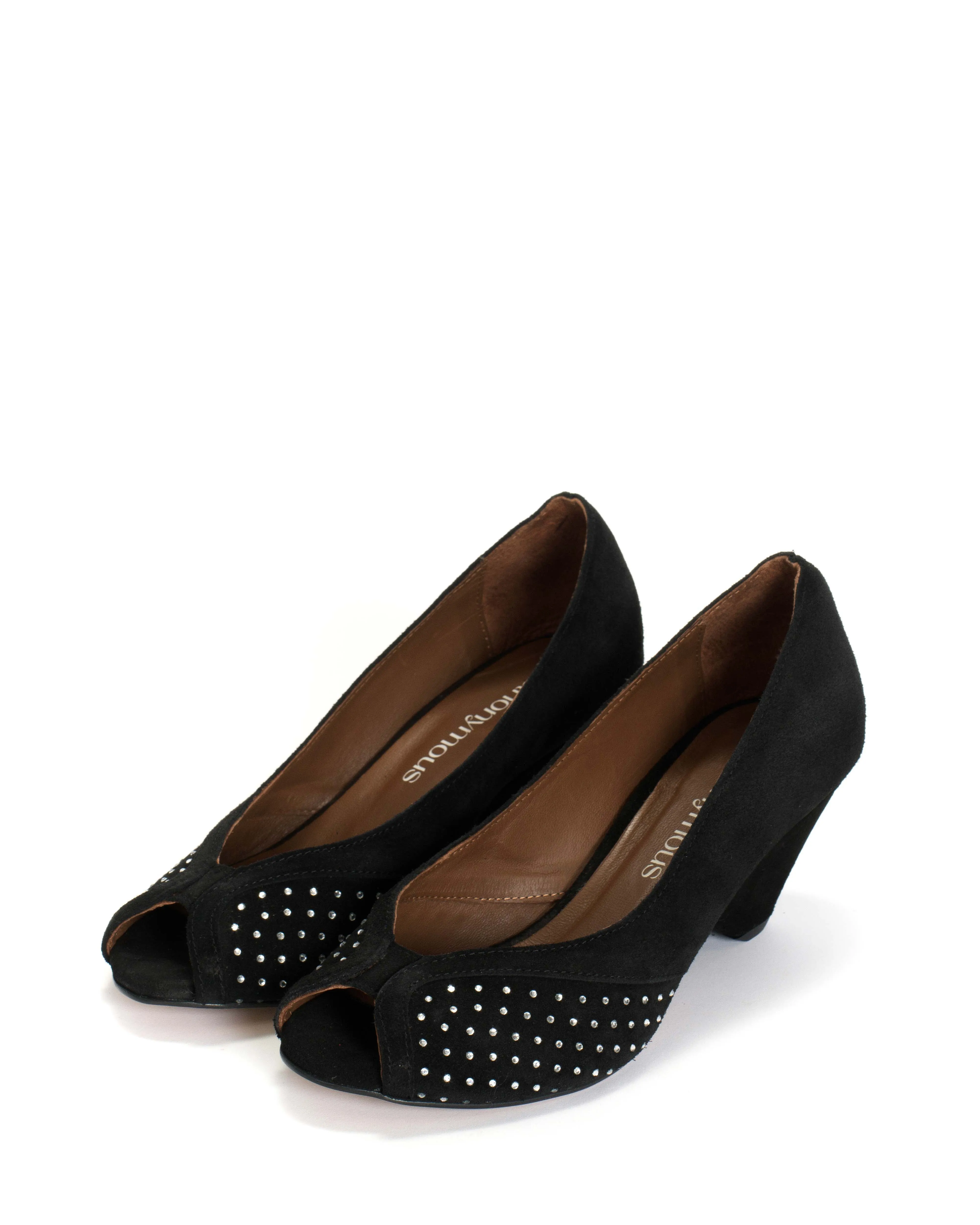 Tiffany triangle crystals Calf suede Black sold by Anonymous Copenhagen product image thumbnail 2