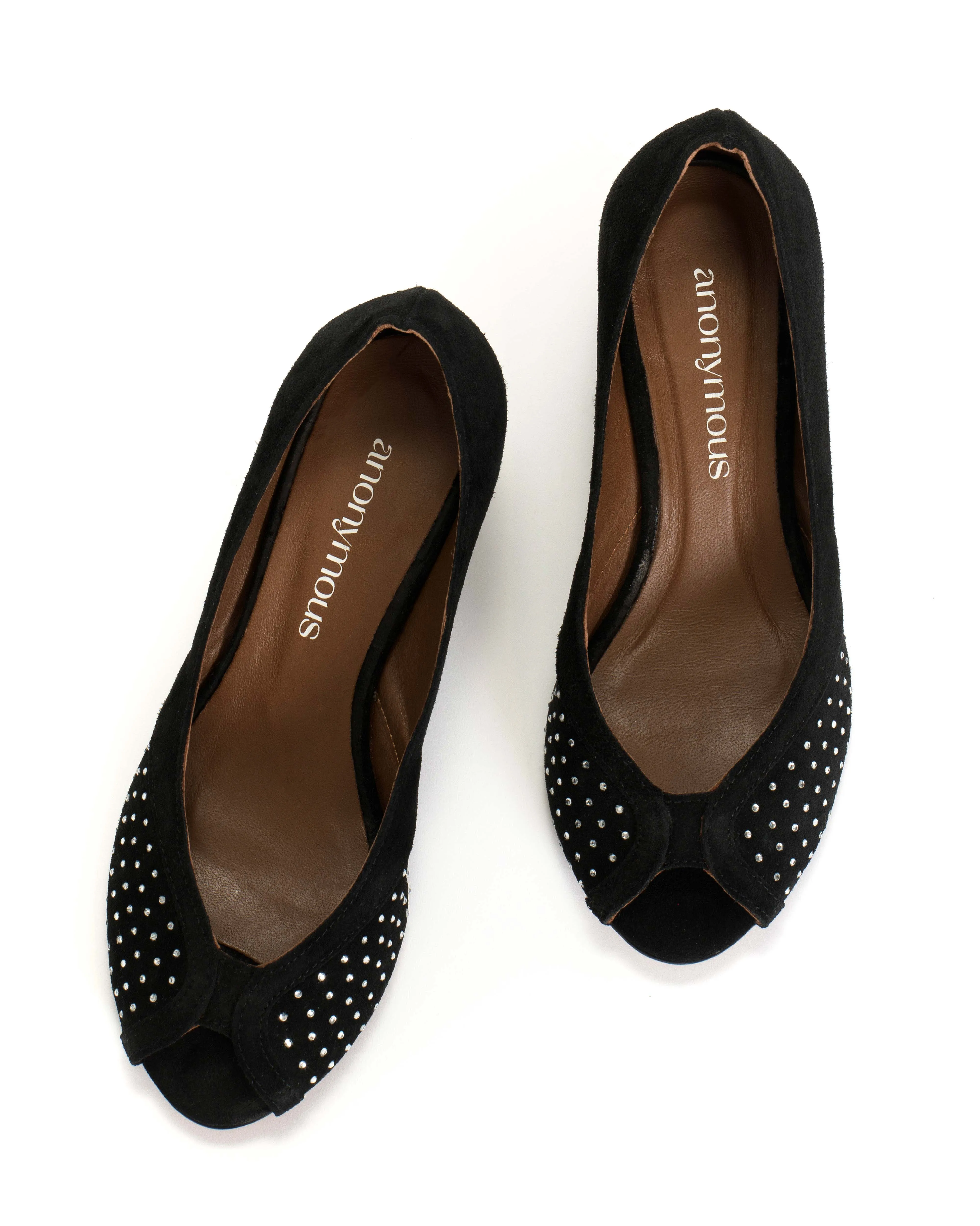 Tiffany triangle crystals Calf suede Black sold by Anonymous Copenhagen product image thumbnail 4