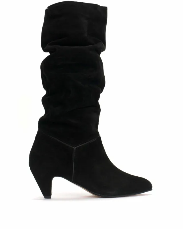 Jasmina 50 stiletto Calf suede & sleek leather Black sold by Anonymous Copenhagen