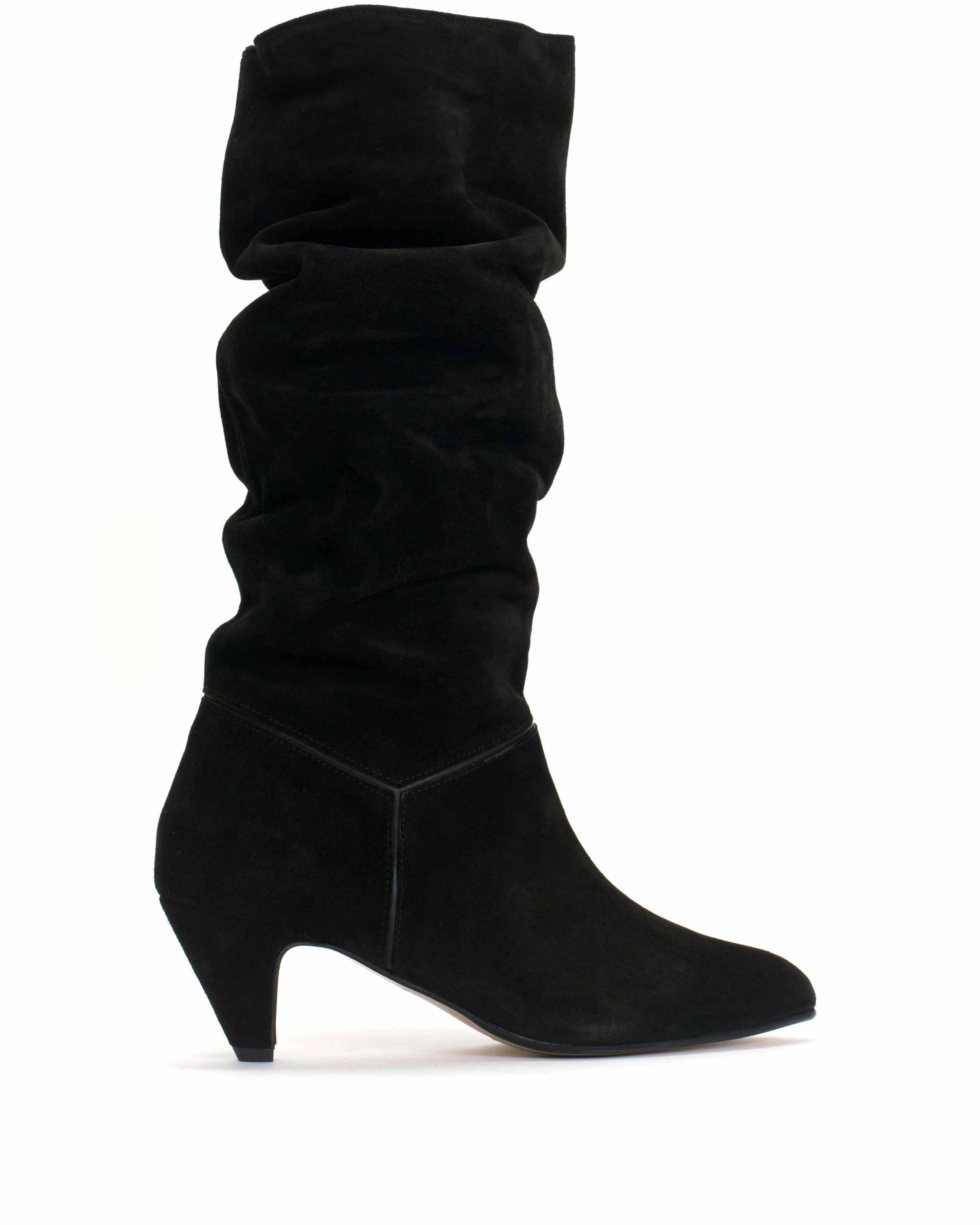 Jasmina 50 stiletto Calf suede & sleek leather Black sold by Anonymous Copenhagen
