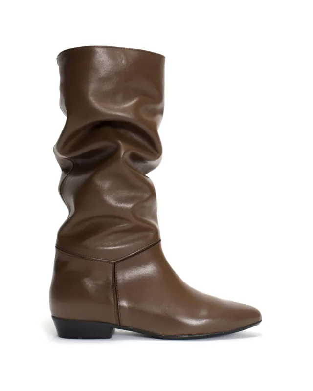 Jasmina 20 Soft calf & suede leather Dark taupe sold by Anonymous Copenhagen