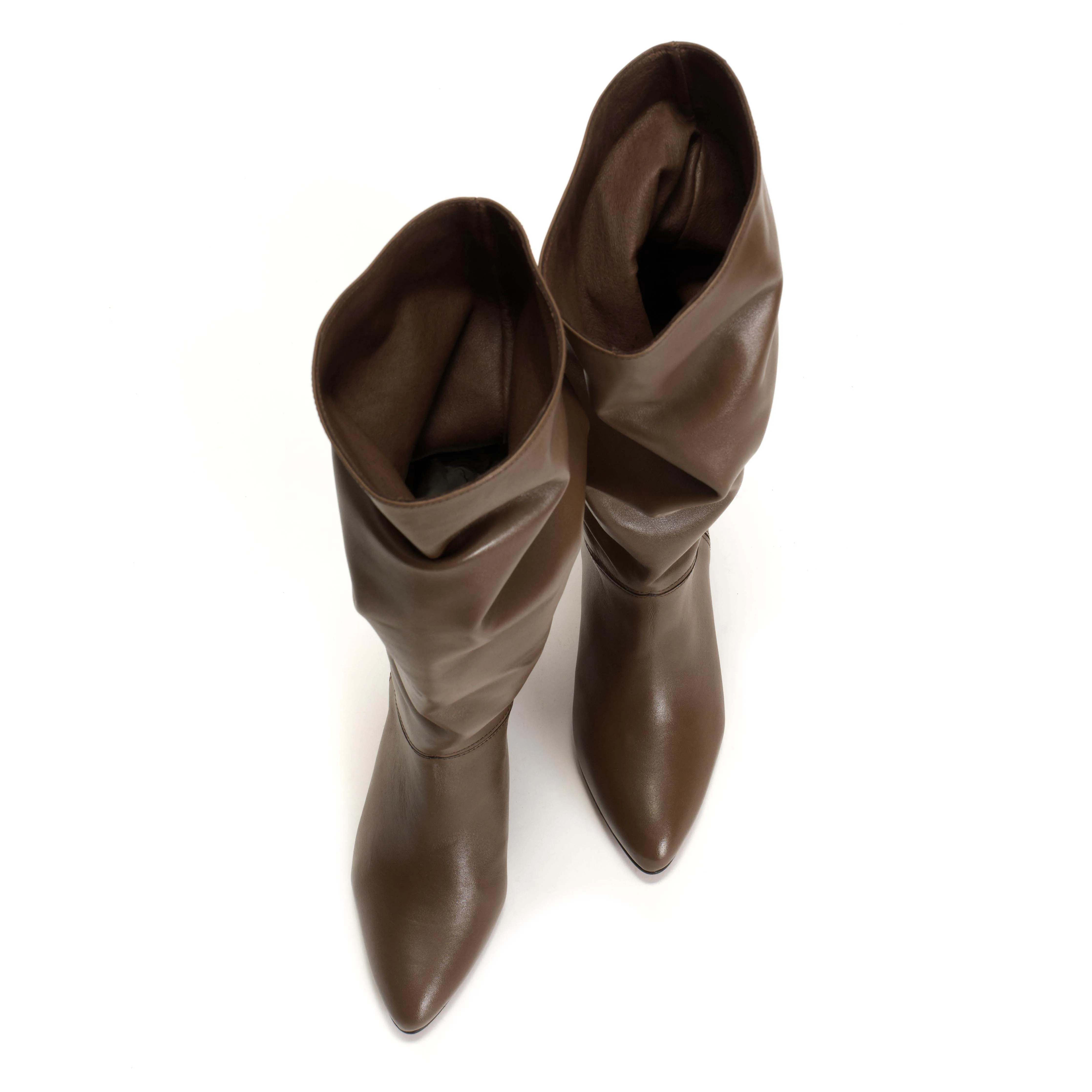 Jasmina 50 stiletto Soft calf & suede leather Dark taupe sold by Anonymous Copenhagen product image thumbnail 4