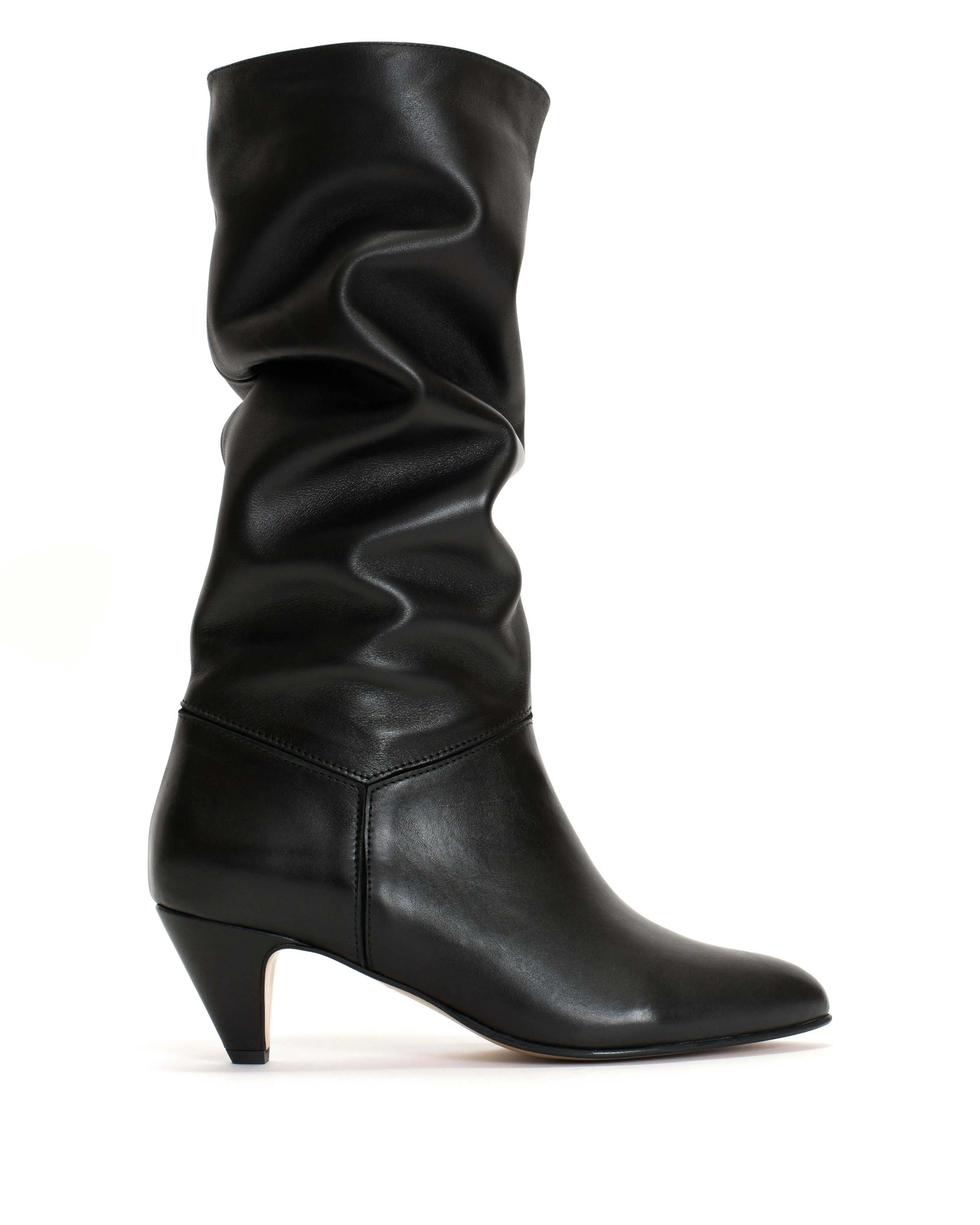 Jasmina 50 stiletto Soft calf & suede leather Black sold by Anonymous Copenhagen